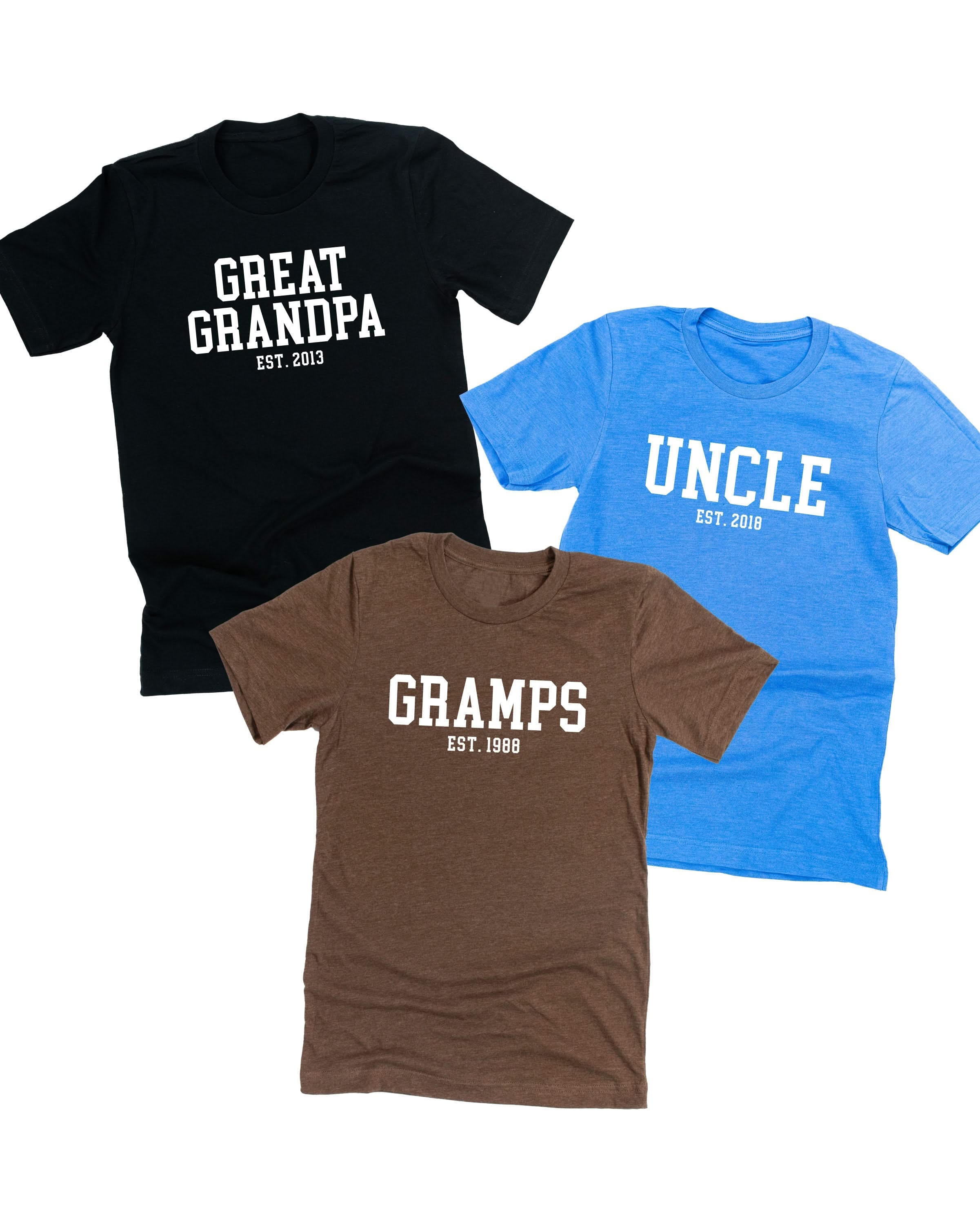 &quot;(Choose Your Grandpa Name) - Est. (Select Your Year)&quot; ﻿- Unisex Tee
