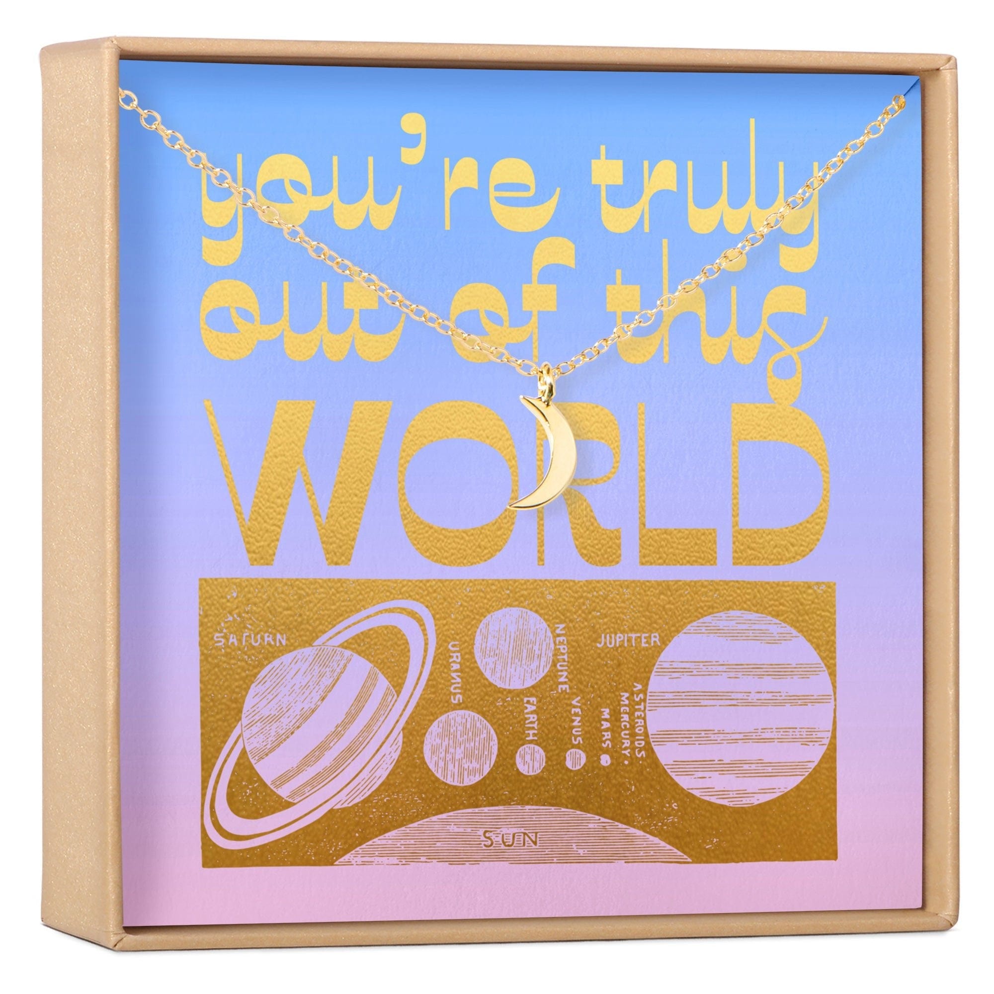 Christmas Gift Crescent Moon Pendant Necklace