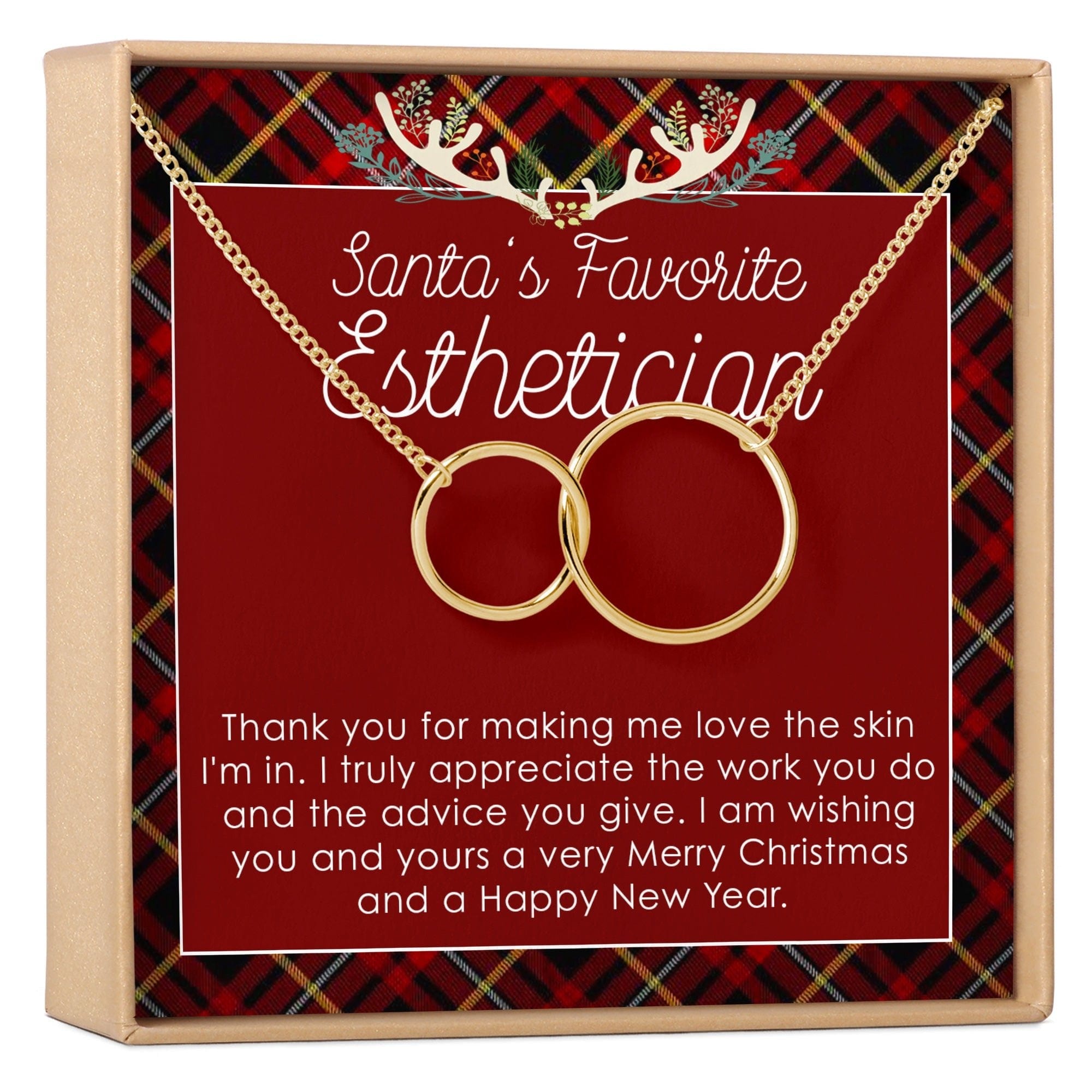 Christmas Gift Esthetician Interlocking Circles Necklace