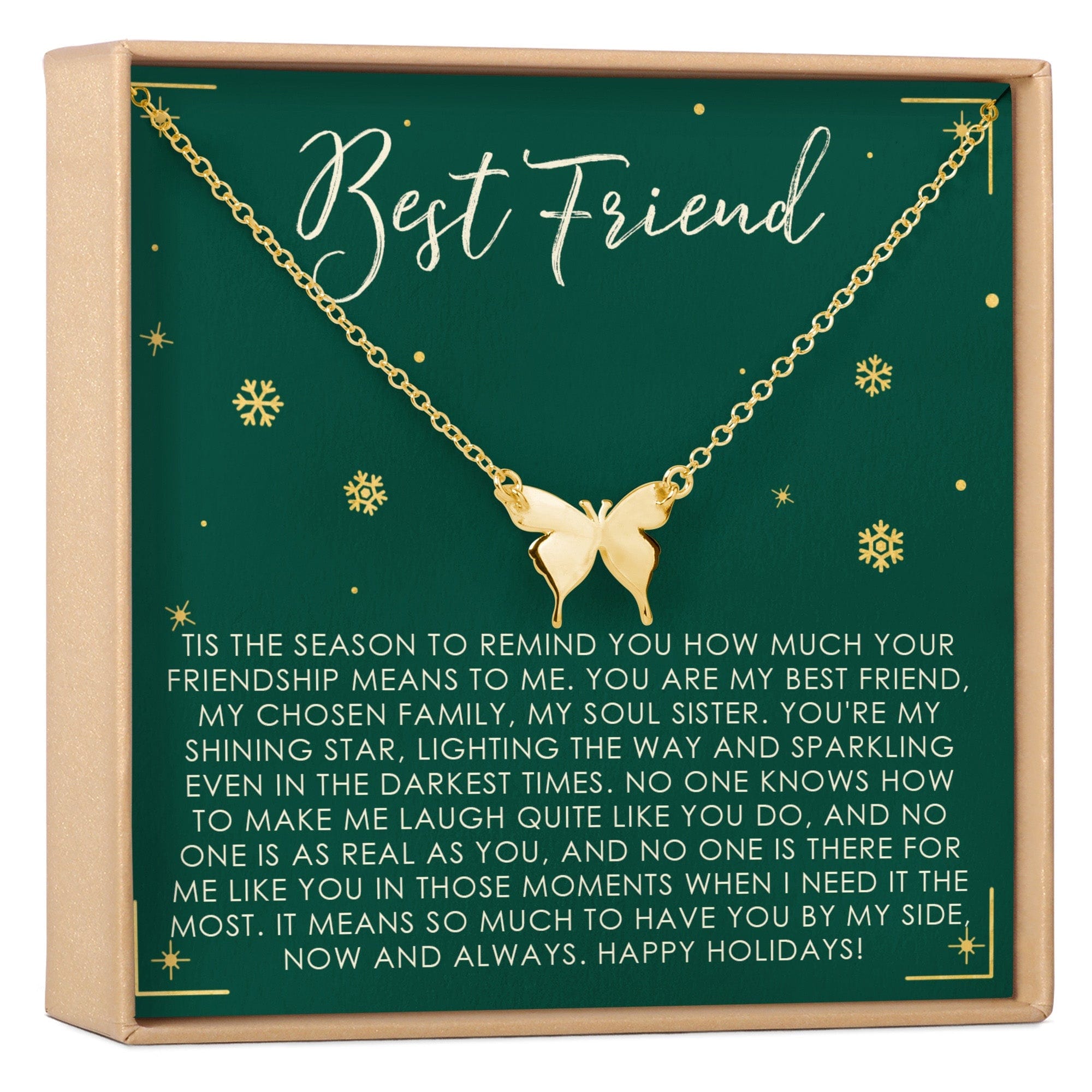Christmas Gift for Best Friend Butterfly Pendant Necklace