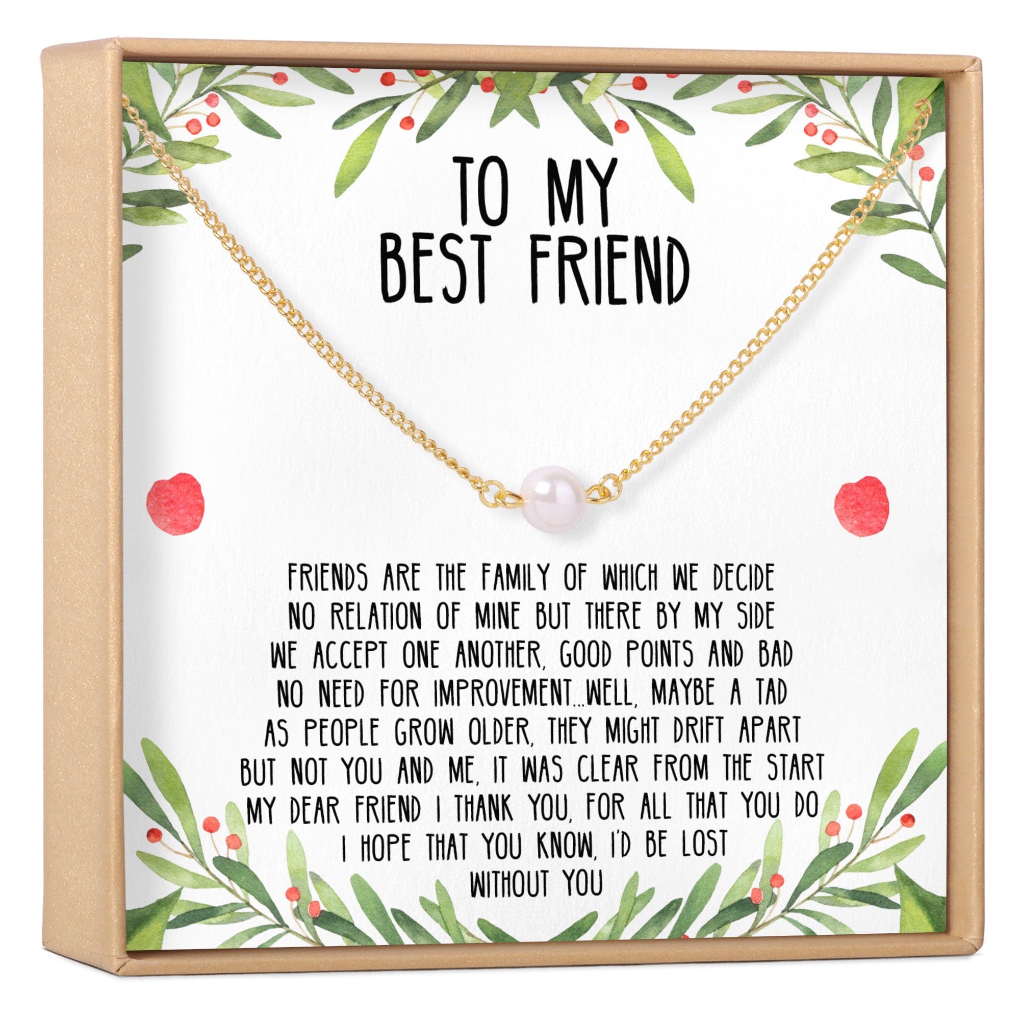 Christmas Gift for Best Friend Pearl Necklace