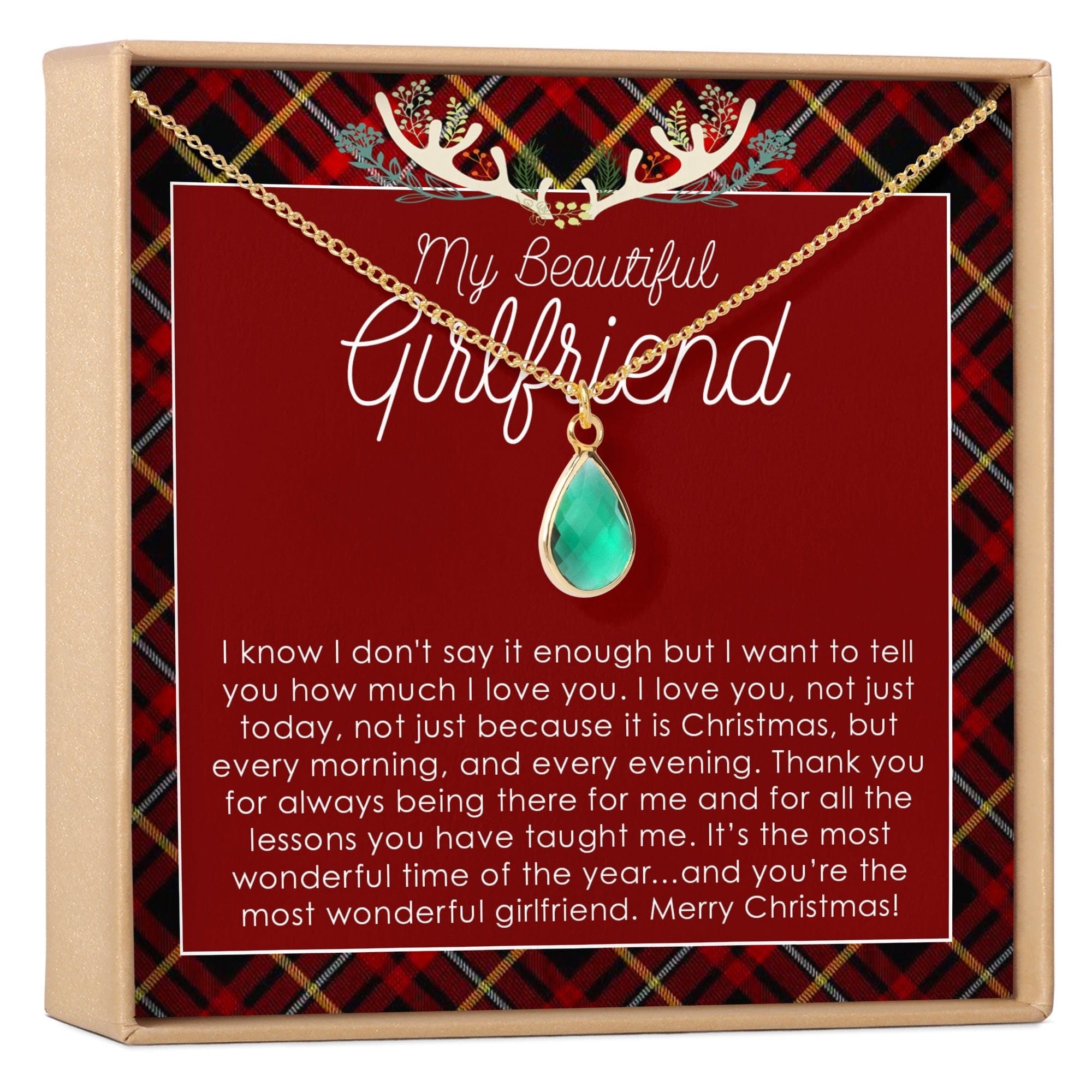 Christmas Gift for Girlfriend Gemstone Necklace
