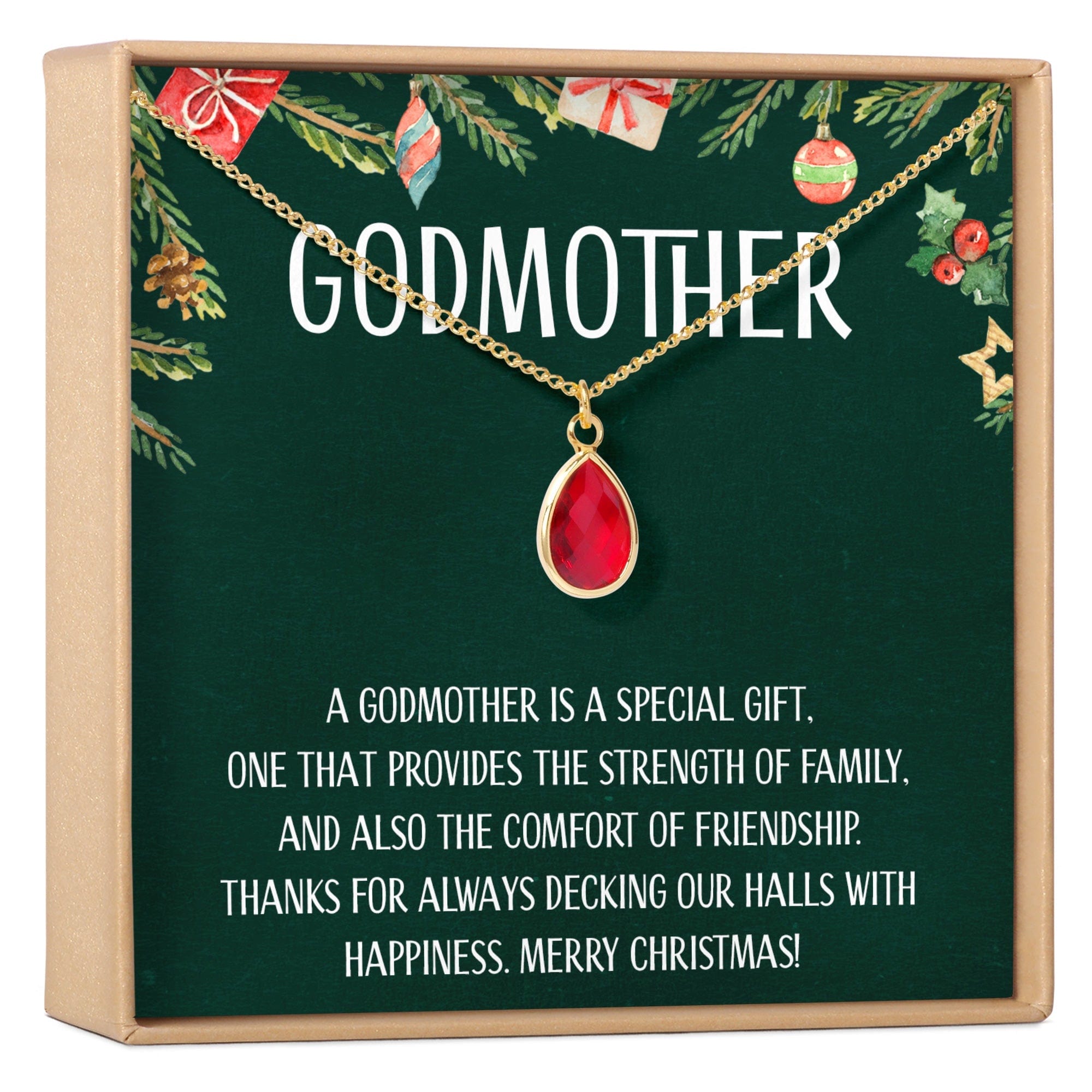Christmas Gift for Godmother Gemstone Necklace