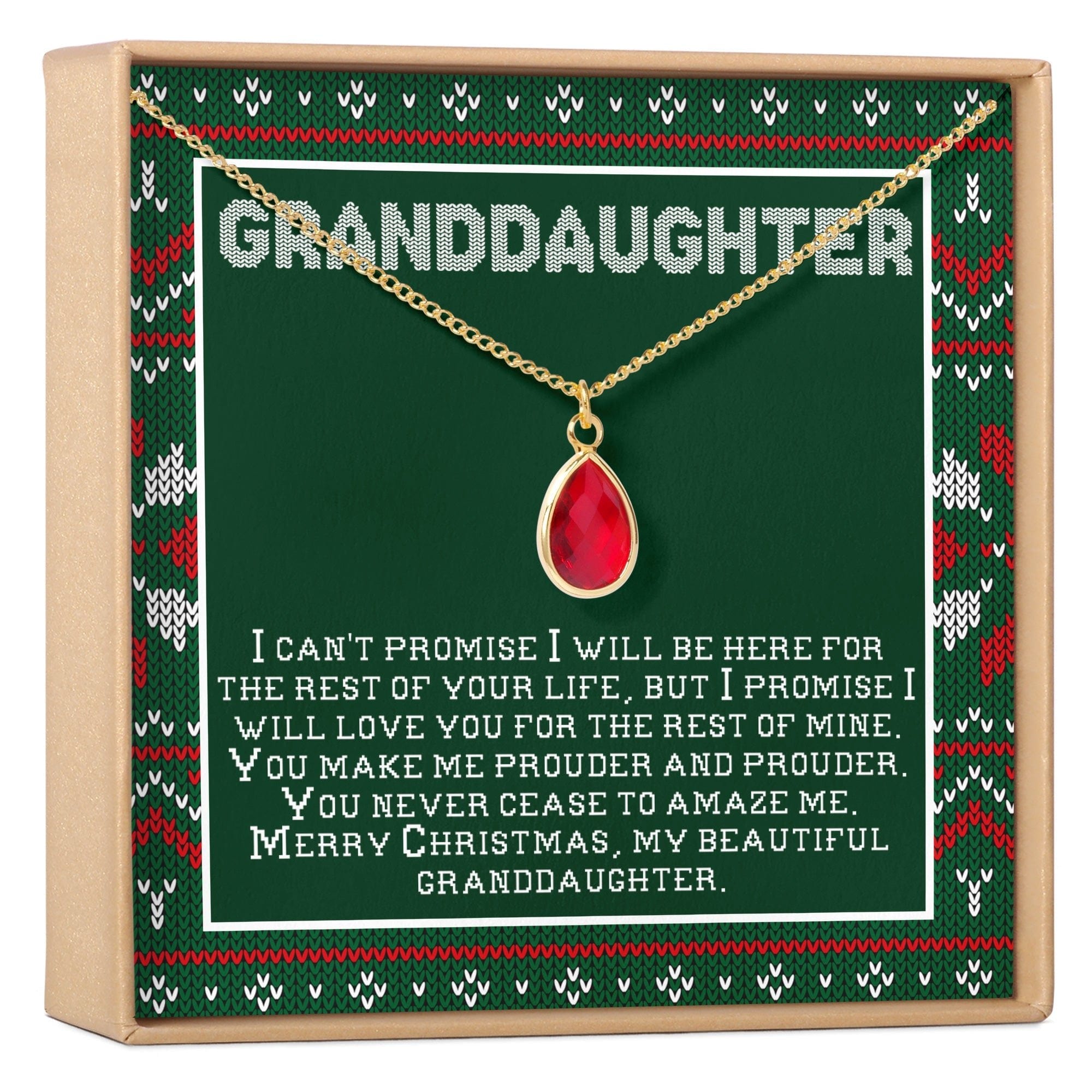 CHRISTMAS GIFT FOR GRANDDAUGHTER GEMSTONE NECKLACE