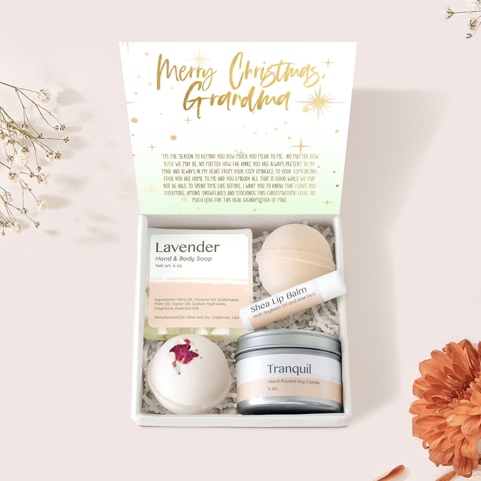 Christmas Gift for Grandmother Double Circle Necklace  Gift Box Set