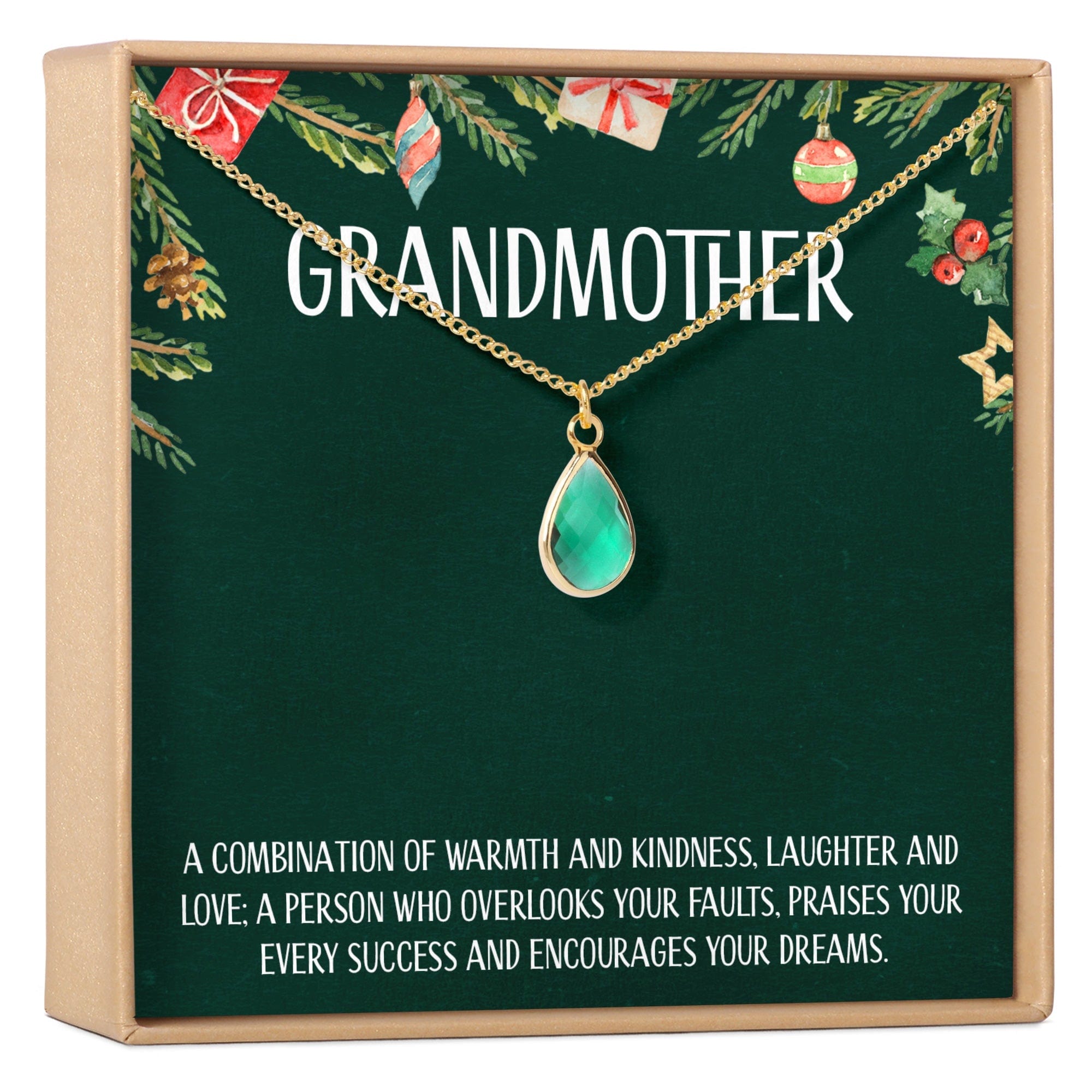 Christmas Gift for Grandmother Gemstone Necklace
