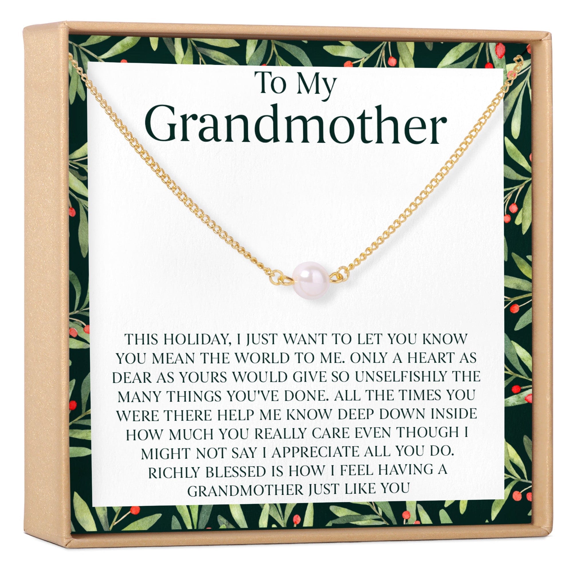 CHRISTMAS GIFT FOR GRANDMOTHER NECKLACE, MULTIPLE STYLES