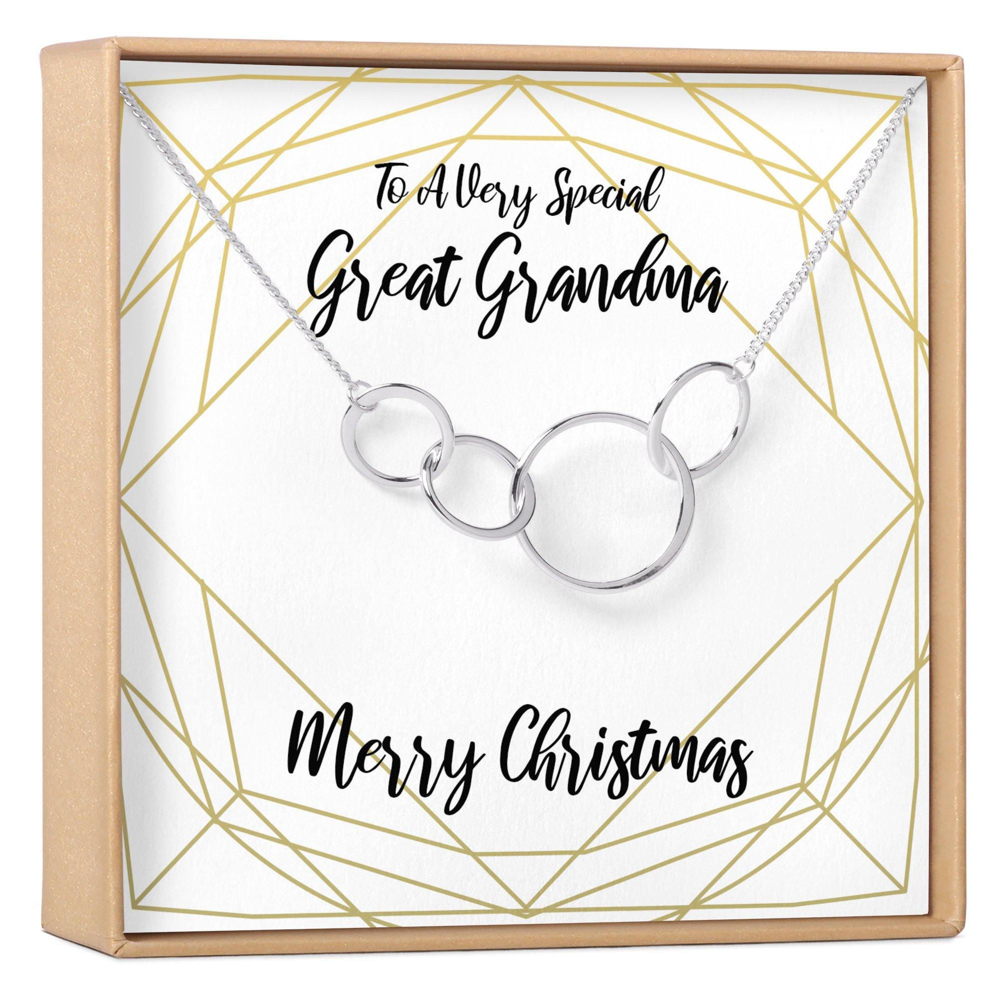 Christmas Gift for Great Grandma Necklace