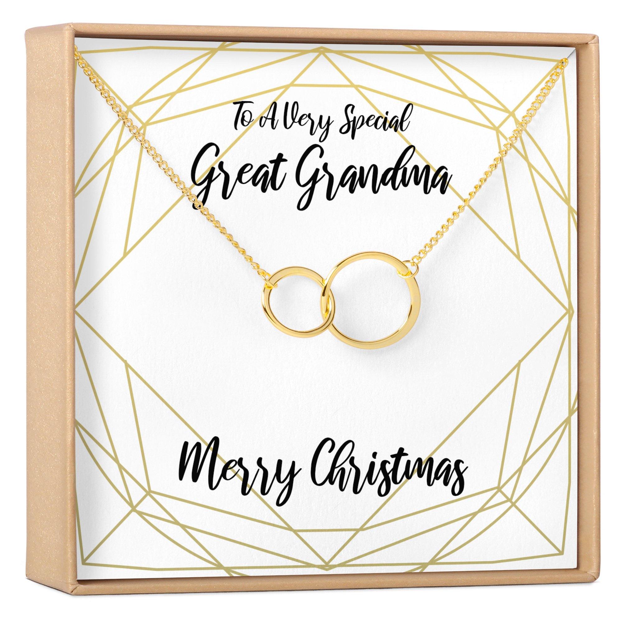 Christmas Gift for Great Grandma Necklace