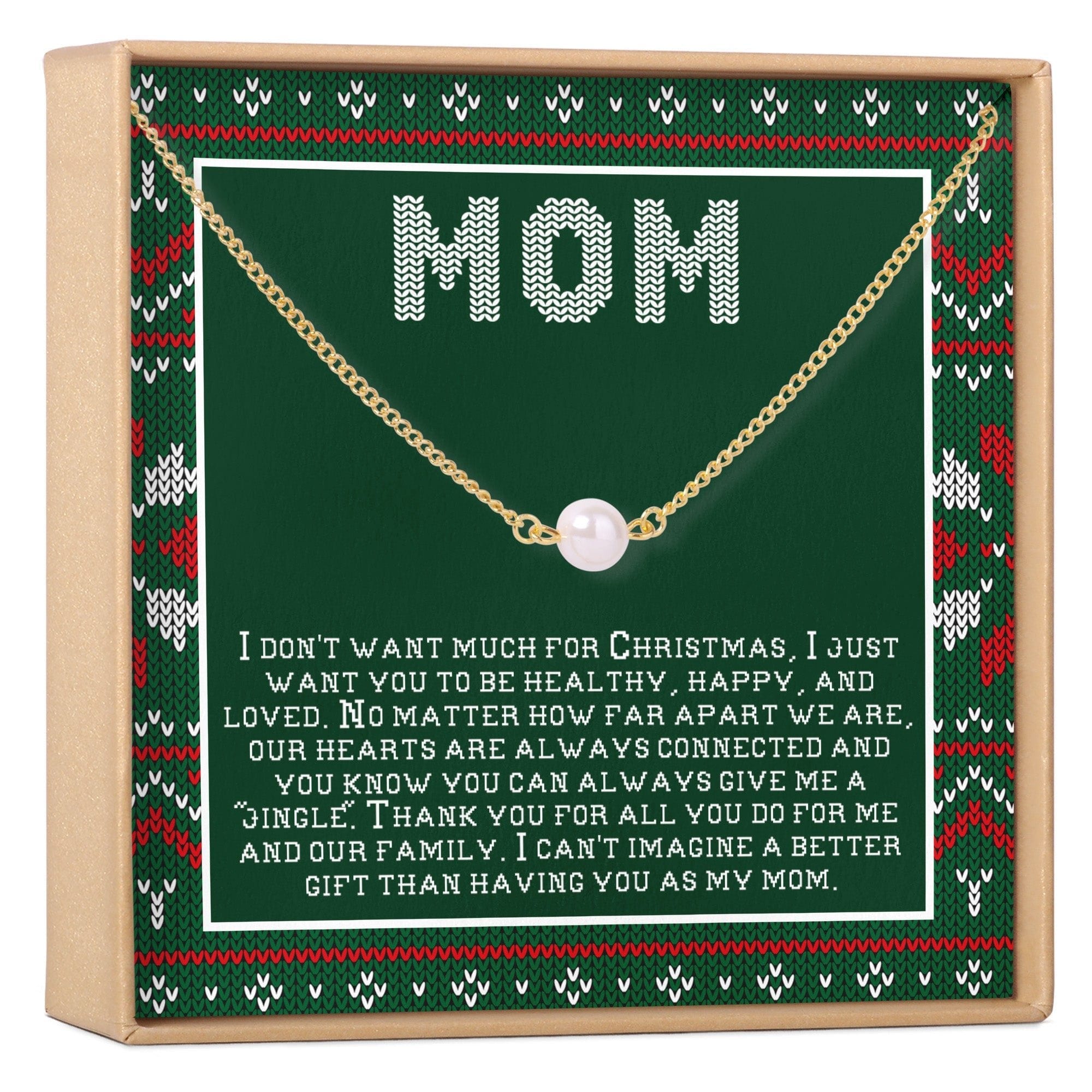 CHRISTMAS GIFT FOR MOM PEARL NECKLACE