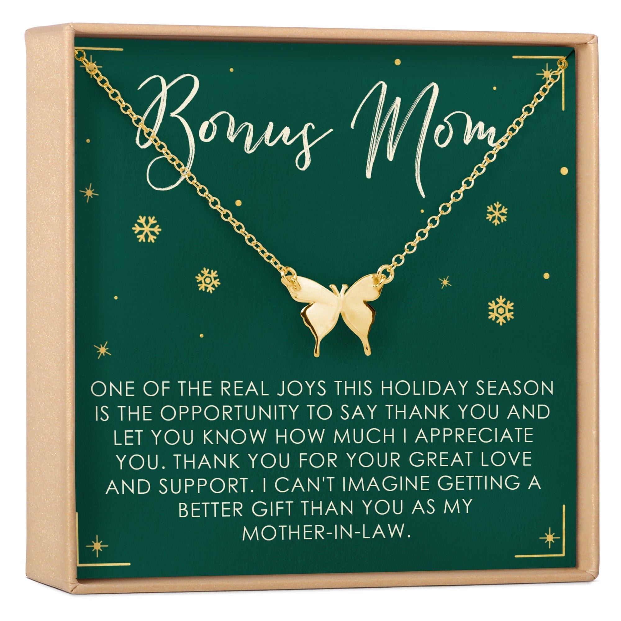 CHRISTMAS GIFT FOR MOTHER IN LAW BUTTERFLY PENDANT NECKLACE