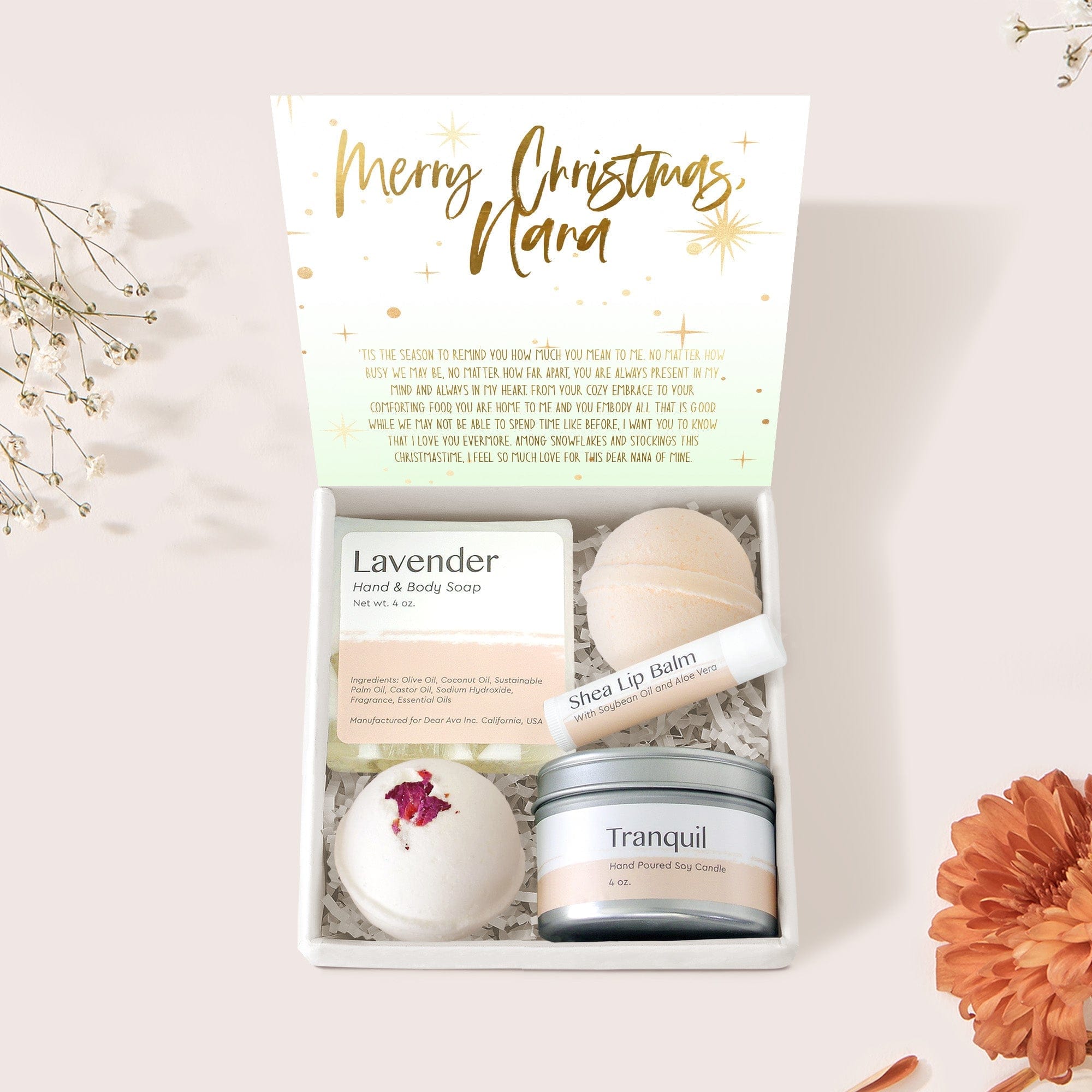 Christmas Gift For Nana Compass Necklace Gift Box Set