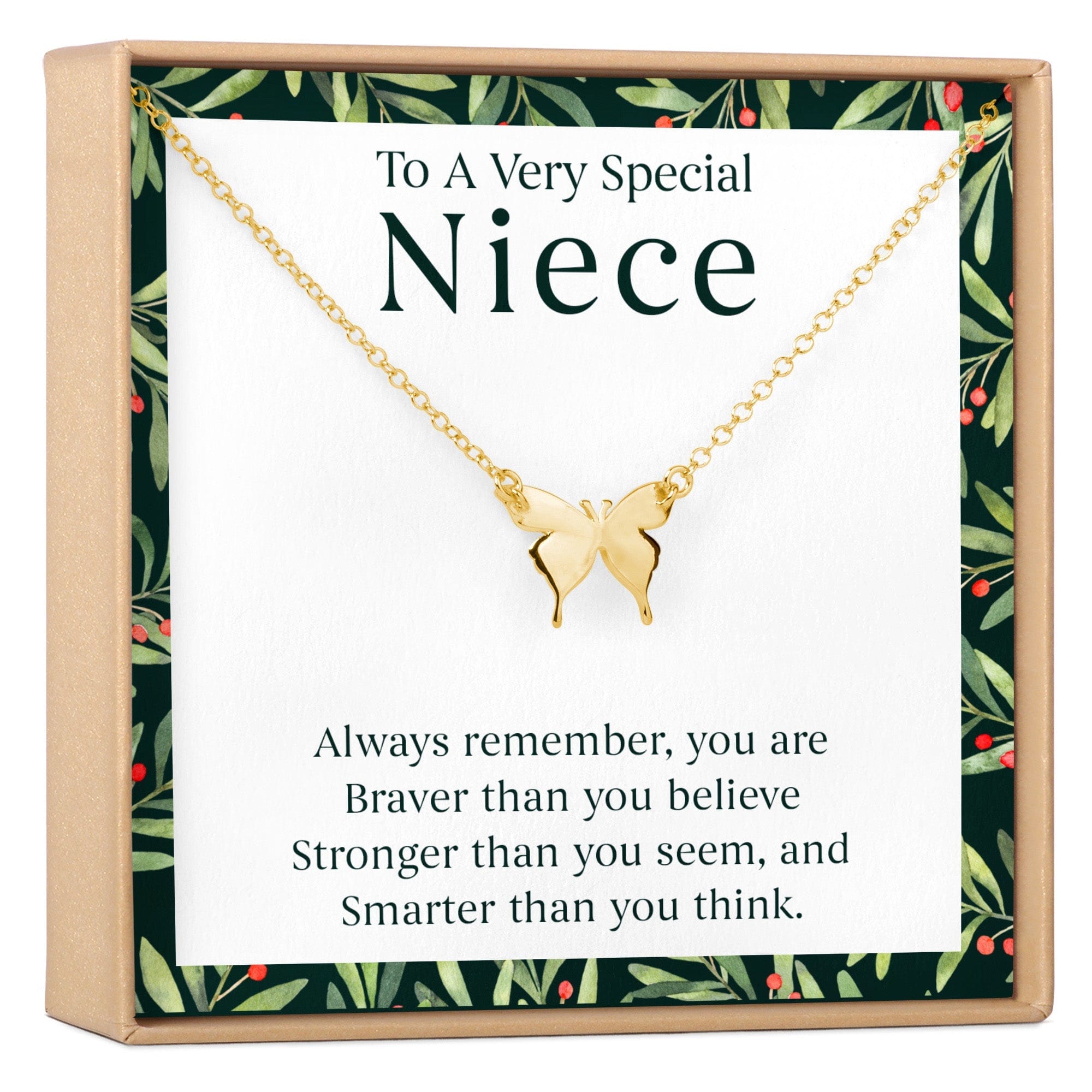 Christmas Gift for Niece Butterfly Pendant Necklace