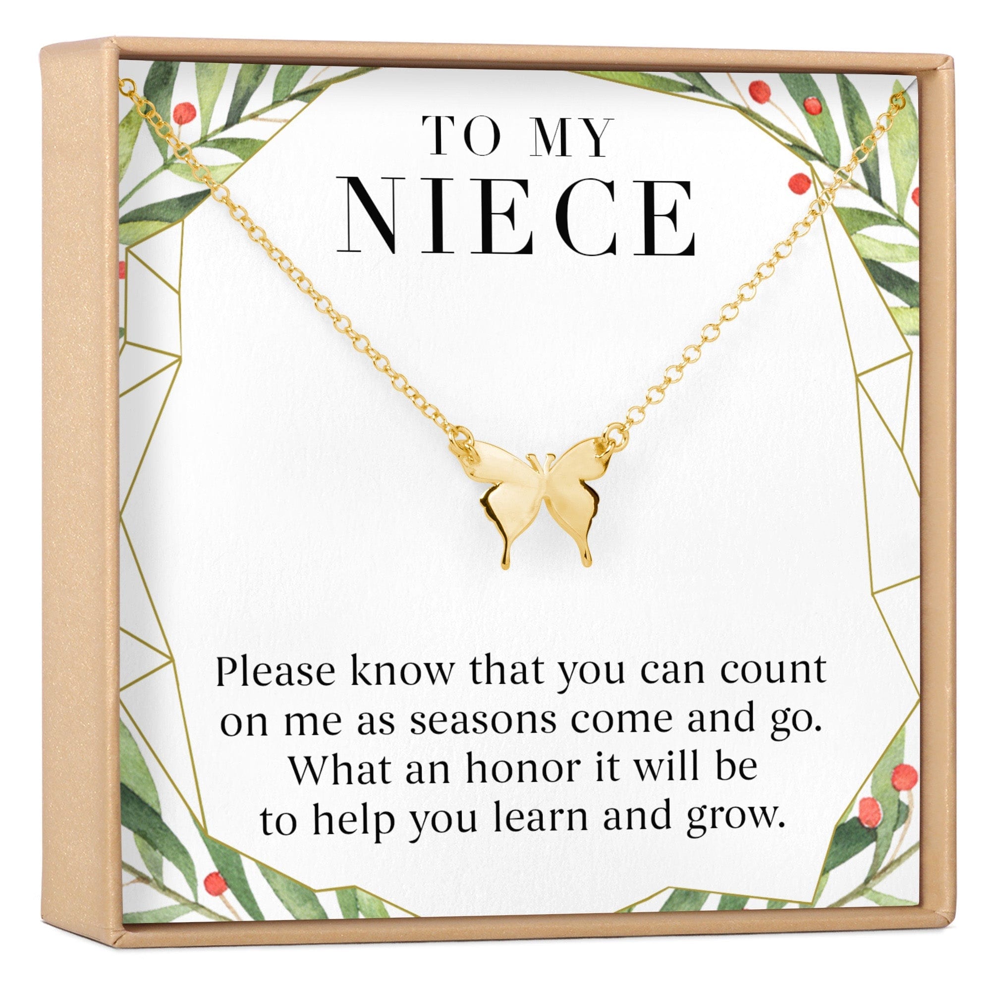 Christmas Gift for Niece Butterfly Pendant Necklace