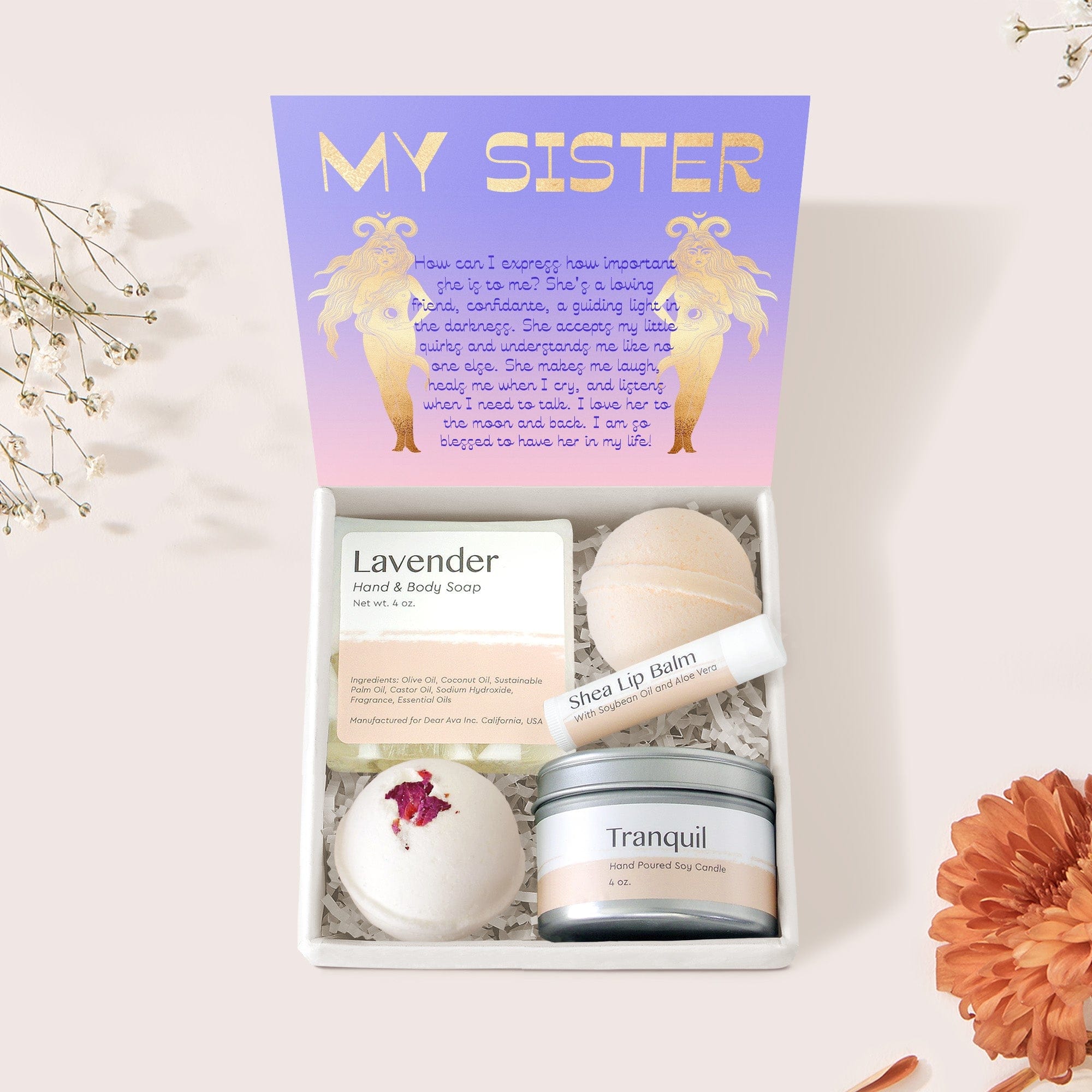 CHRISTMAS GIFT FOR SISTER DOUBLE CIRCLE NECKLACE GIFT BOX SET