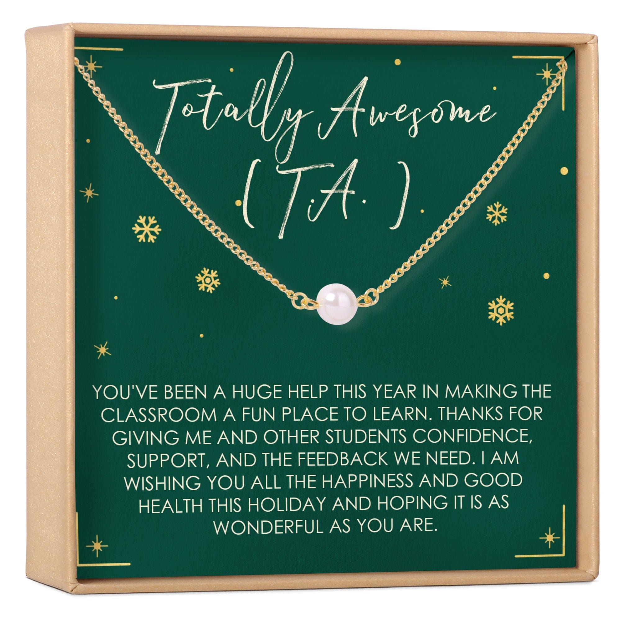 Christmas Gift for Teaching Assistant Pearl Necklace