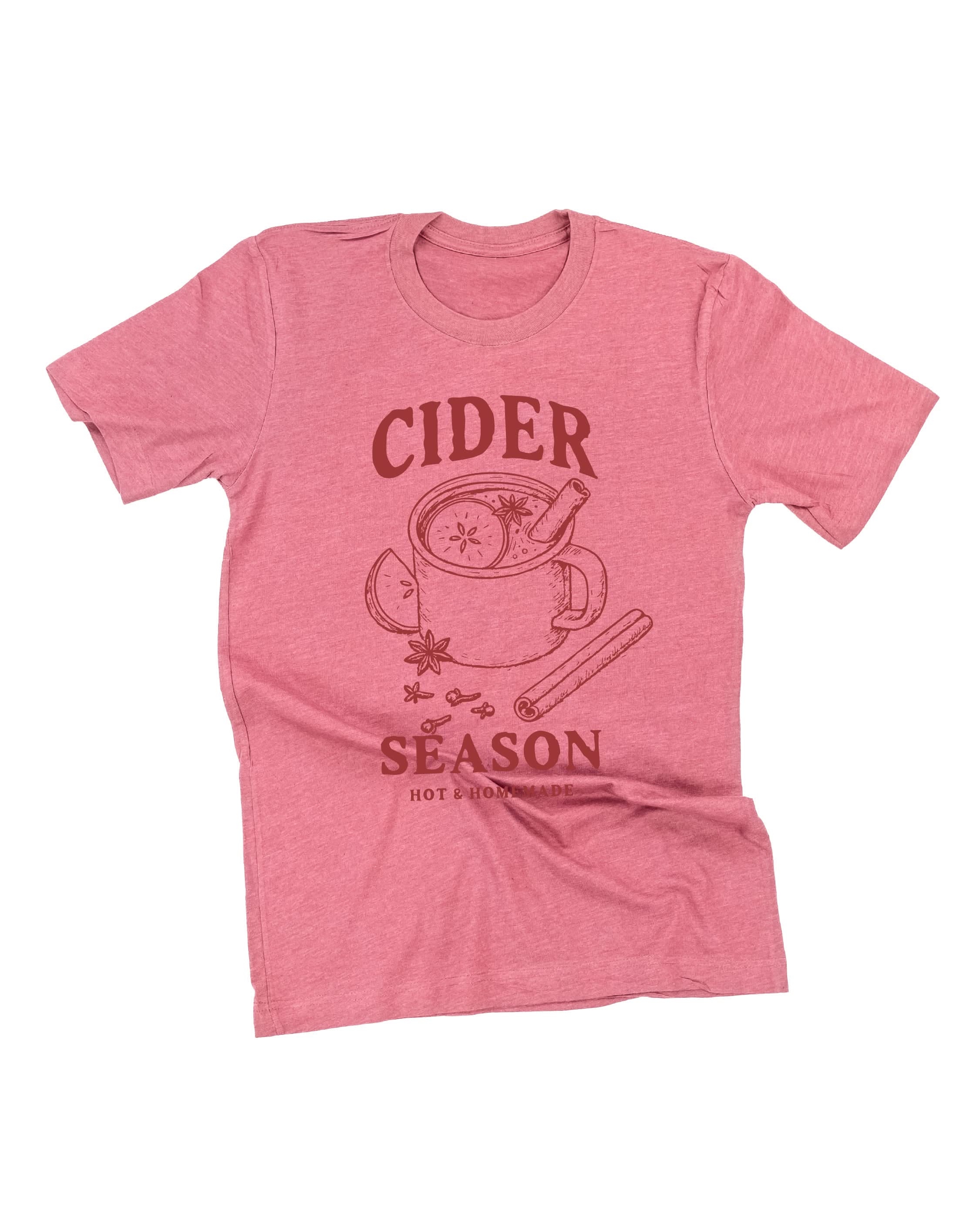 Cider Season - Mauve Crewneck w/ Maroon - Unisex Tee