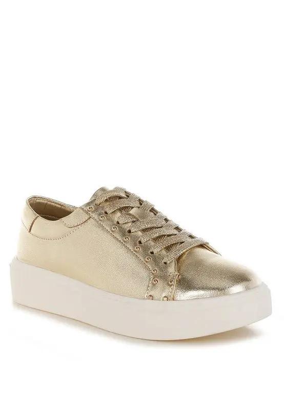 Rag Company Cincinnati Metallic Pleather Chunky Sneakers - Comfortable, Durable Footwear