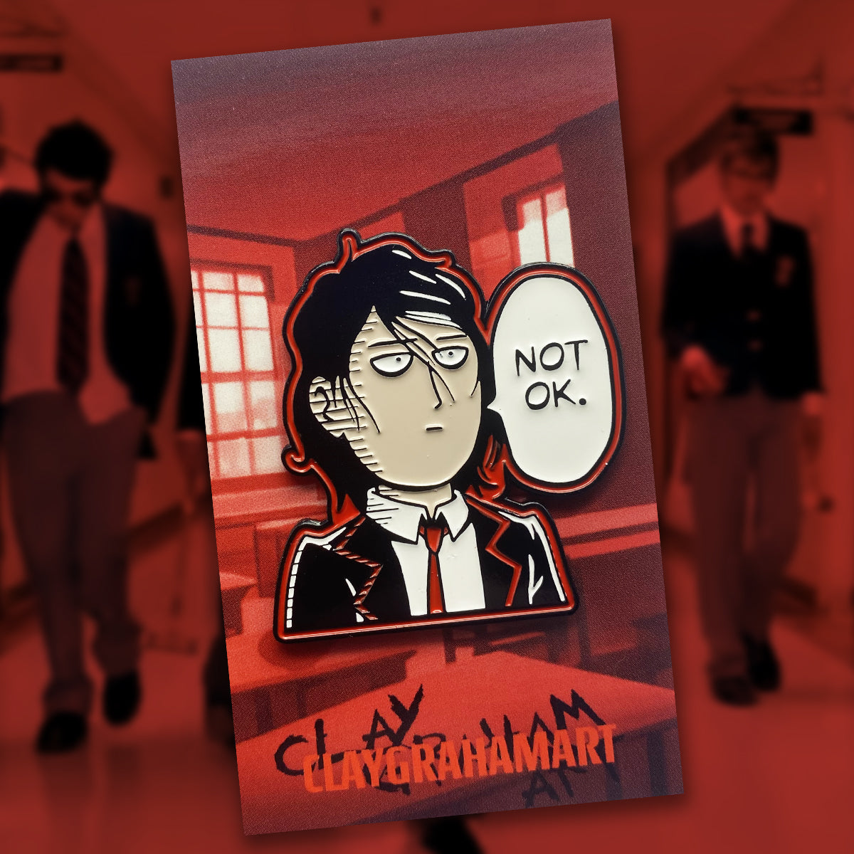 NOT OK. 1.75&amp;quot; Soft Enamel Pin