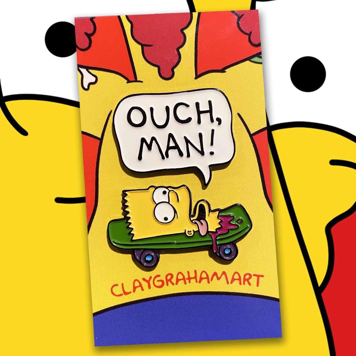 Ouch, Man! Soft Enamel Pin Set