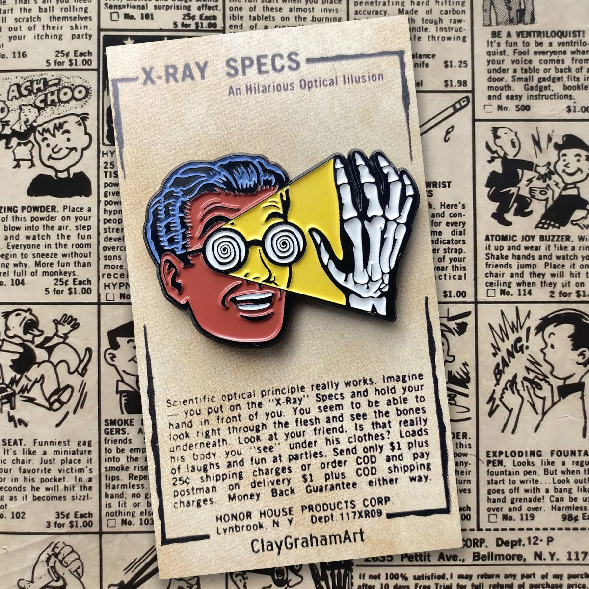Protect Ya Specs 1.75&amp;quot; soft enamel pin