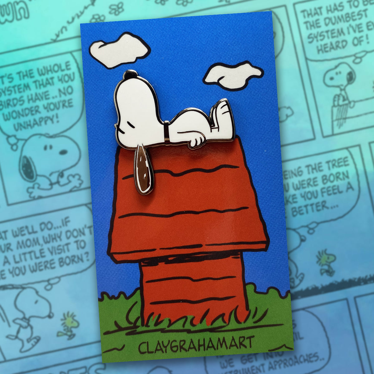 Sleepy Beagle 1.25&amp;quot; Hard Enamel Pin