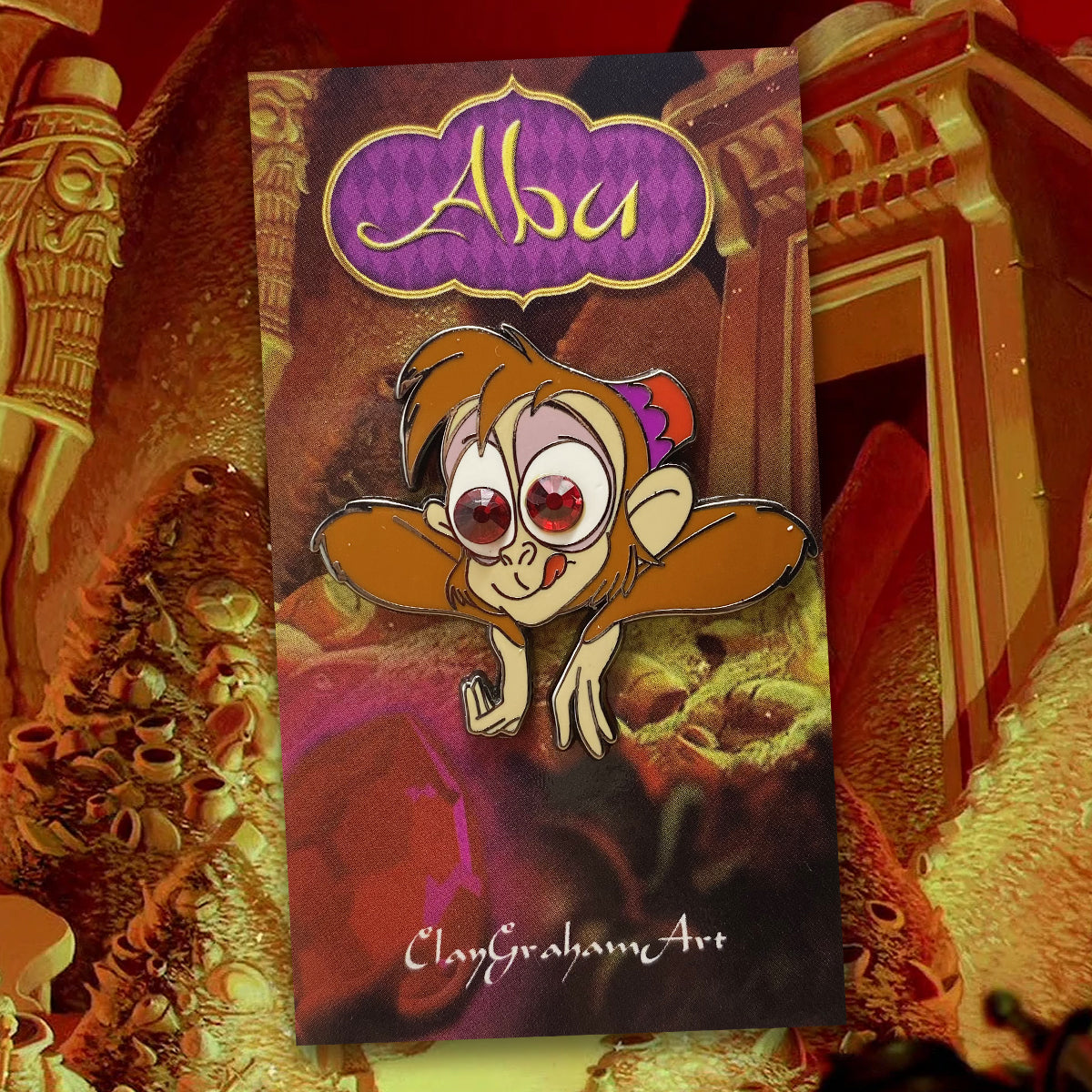 Abu peeker 1.75&amp;quot;/2.25&amp;quot; Hard Enamel Pin