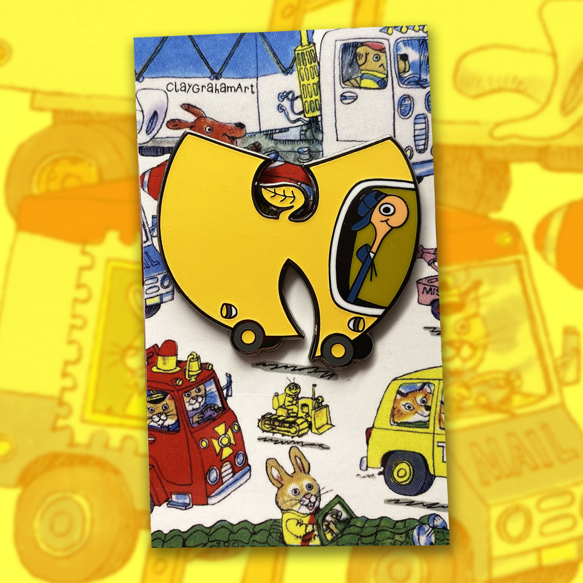 Big Apple Lowly WUrm 1.75&amp;quot; hard enamel pin