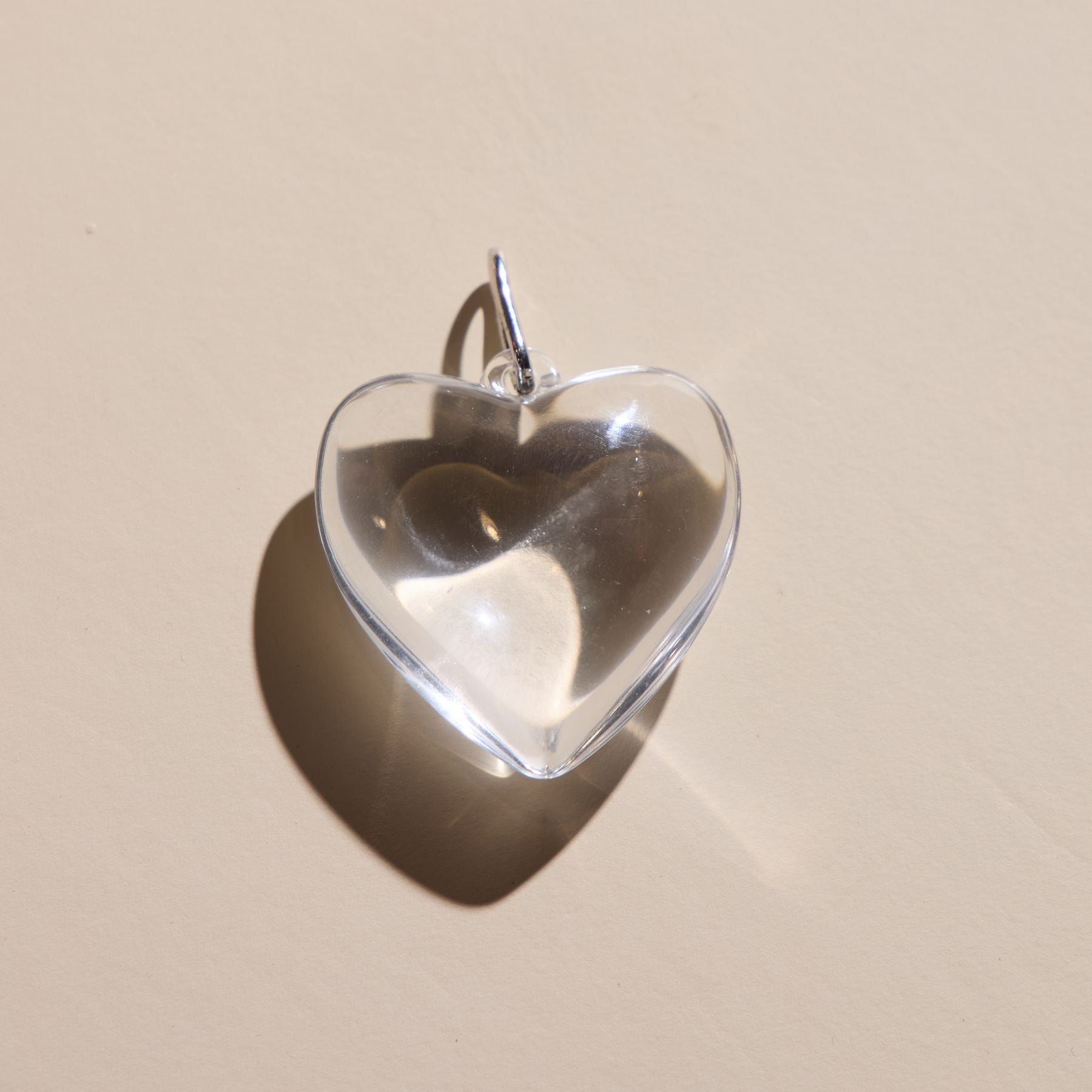 Clear Acrylic Heart Charm