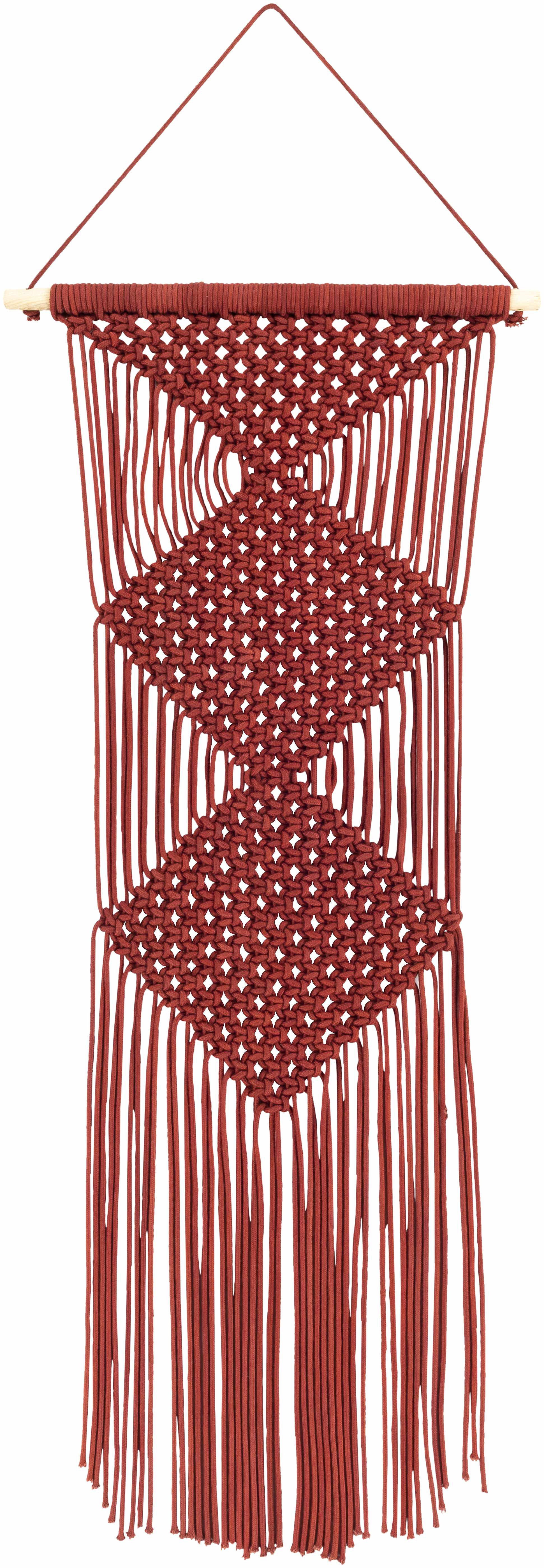 COLUMBIO RUST MACRAMÉ WALL HANGING DECOR