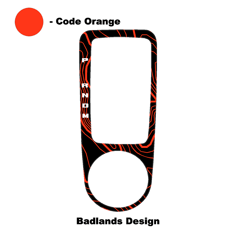 Topo Automatic Shifter Overlay (Printed Series) - 2021+ Bronco Automatic