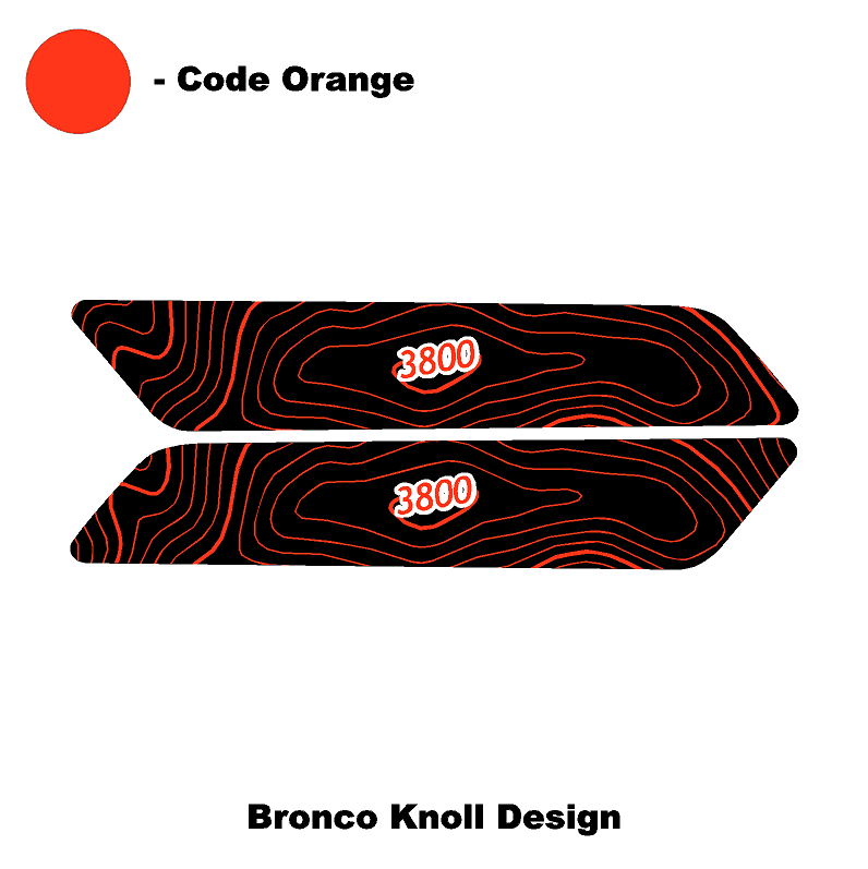 Topo Interior Rear Door Grab Handle Overlay Kit (Printed Series) - 2021+ Bronco 4 Door