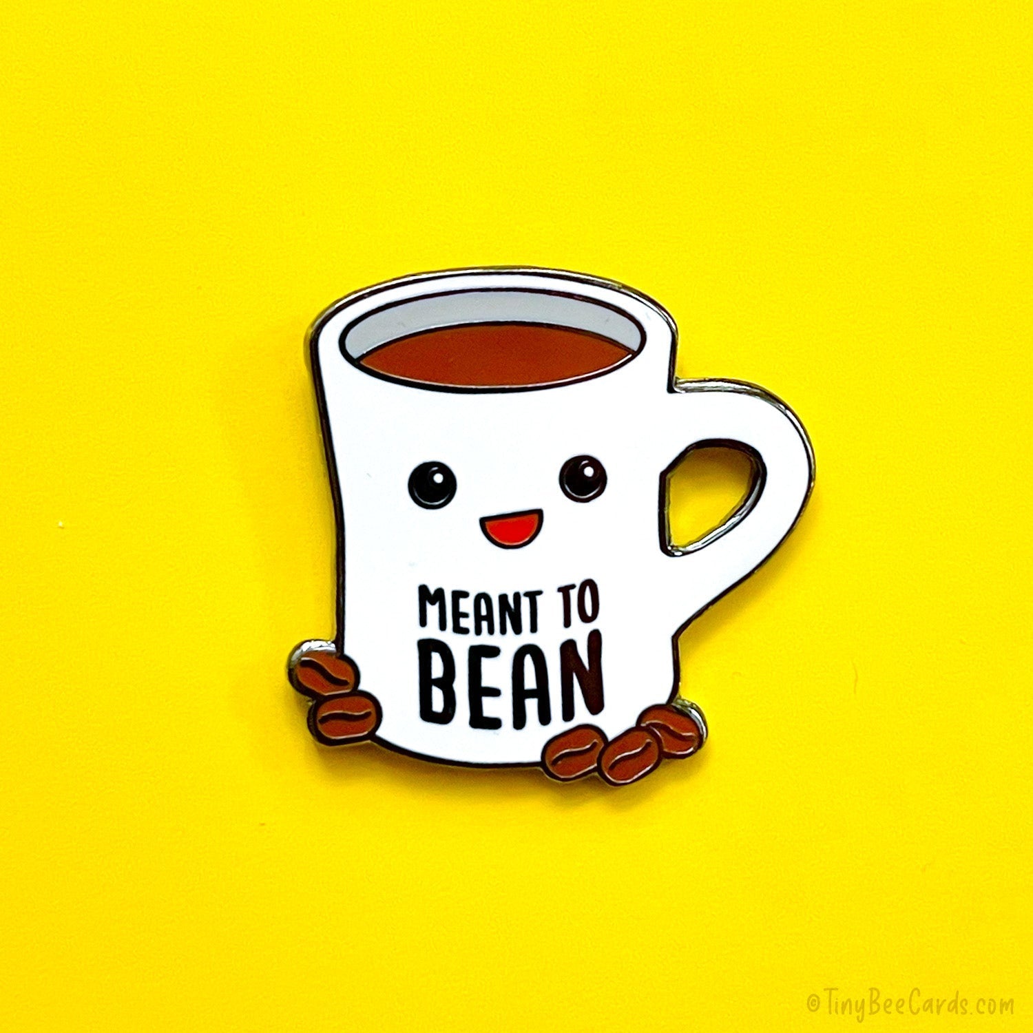 Coffee Hard Enamel Pin &amp;quot;Meant to Bean&amp;quot;