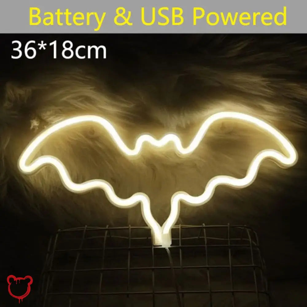 “Bat Lighting” Hanging Neon