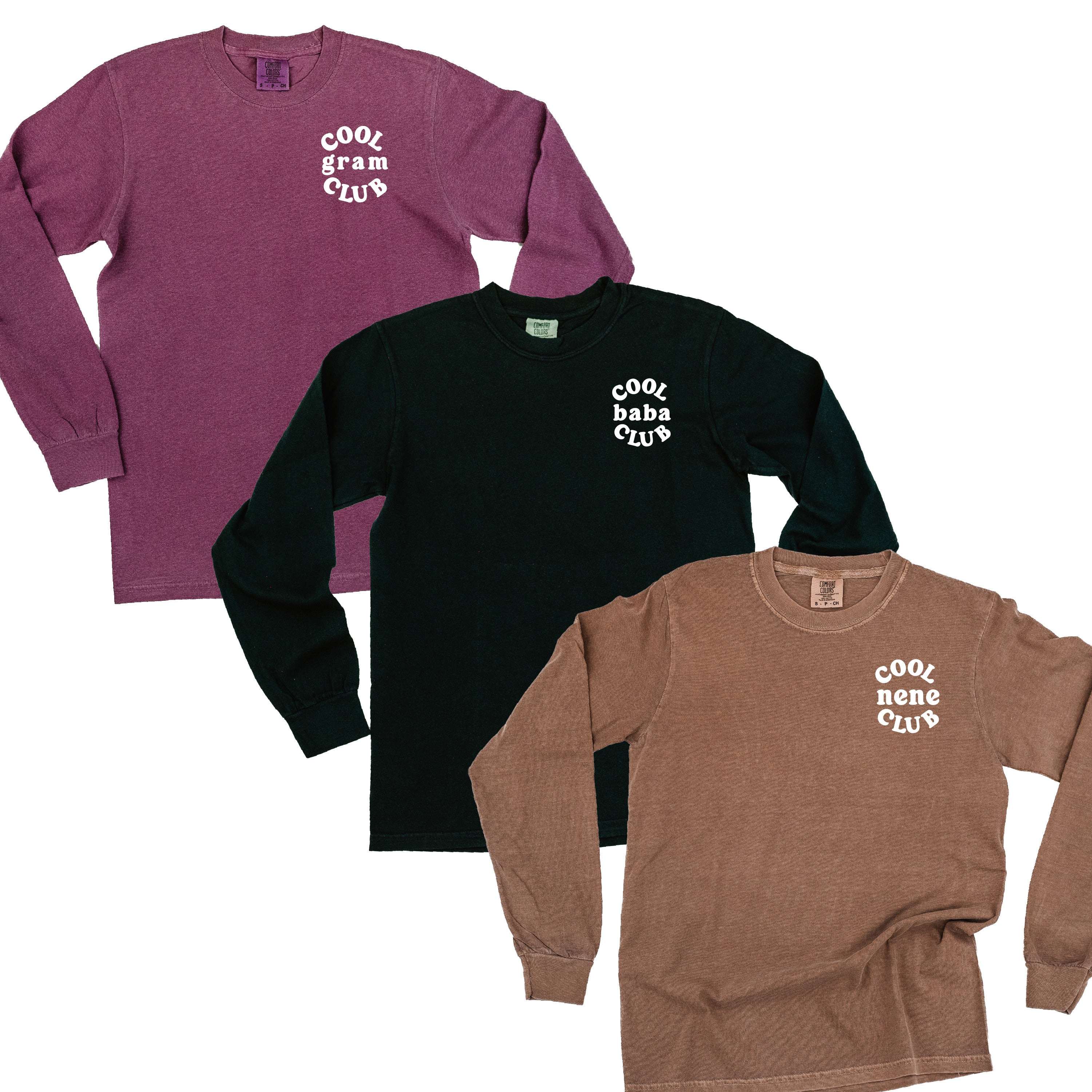 &amp;quot;Cool _____ Club&amp;quot; - Smiley (pf&amp;amp;b) - (Choose Your Name) - Long Sleeve Comfort Colors Tee