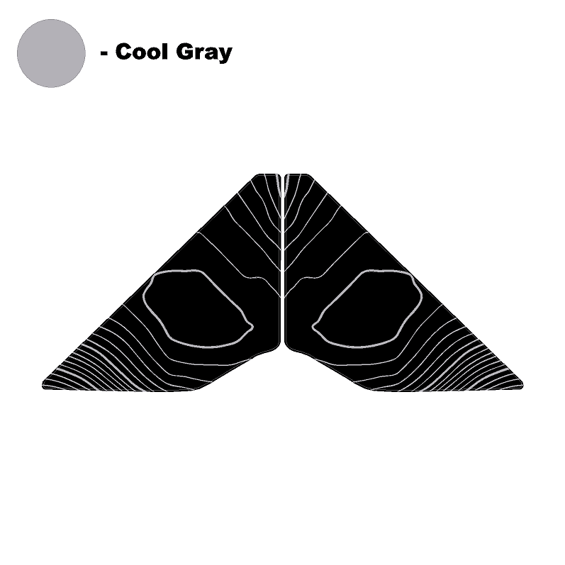 Topo Front Window Triangle Overlay (Printed Series) - 2021+ Bronco 4 Door