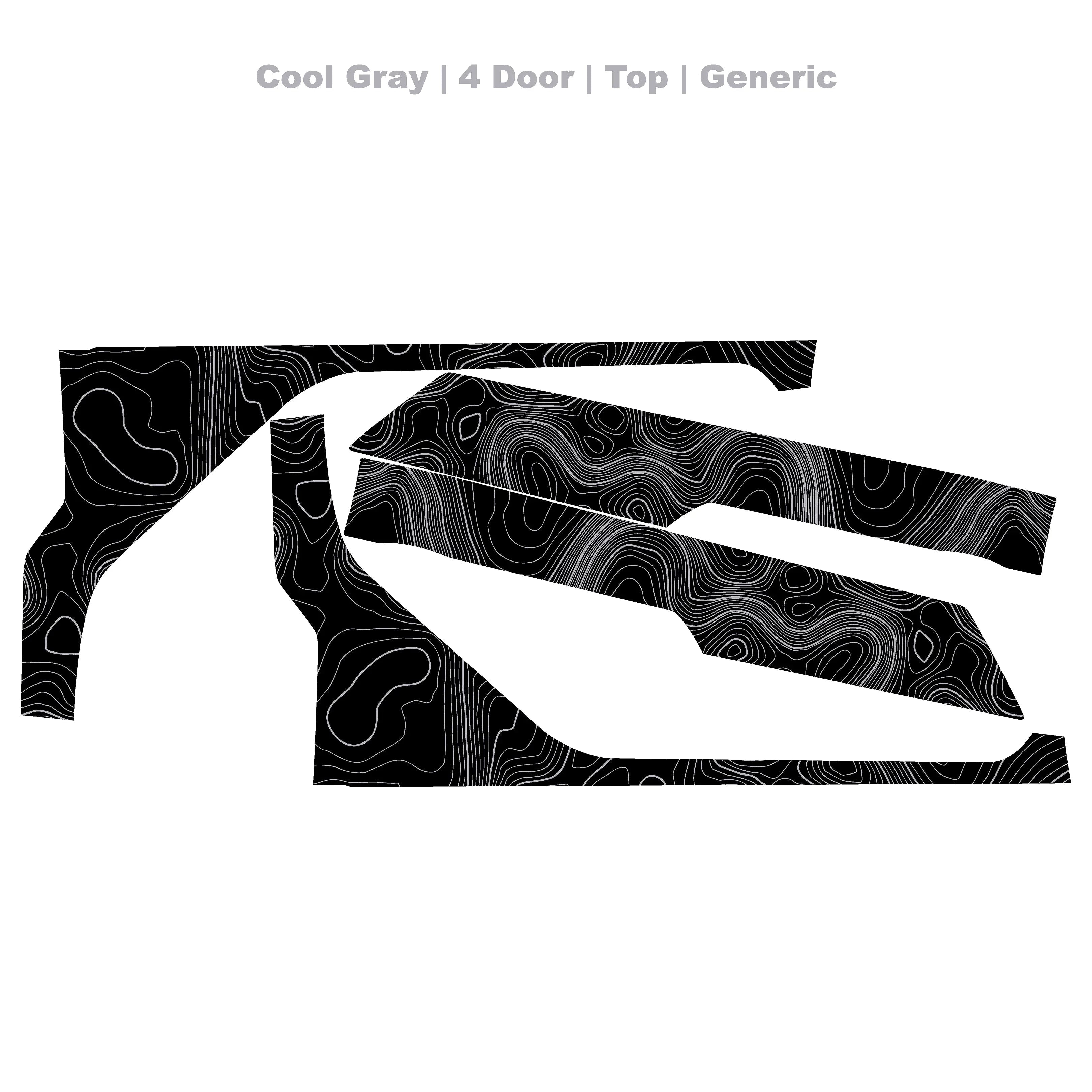 Topographic Upper Door Overlay Kit (Printed Series) - 2021+ Bronco 4 Door