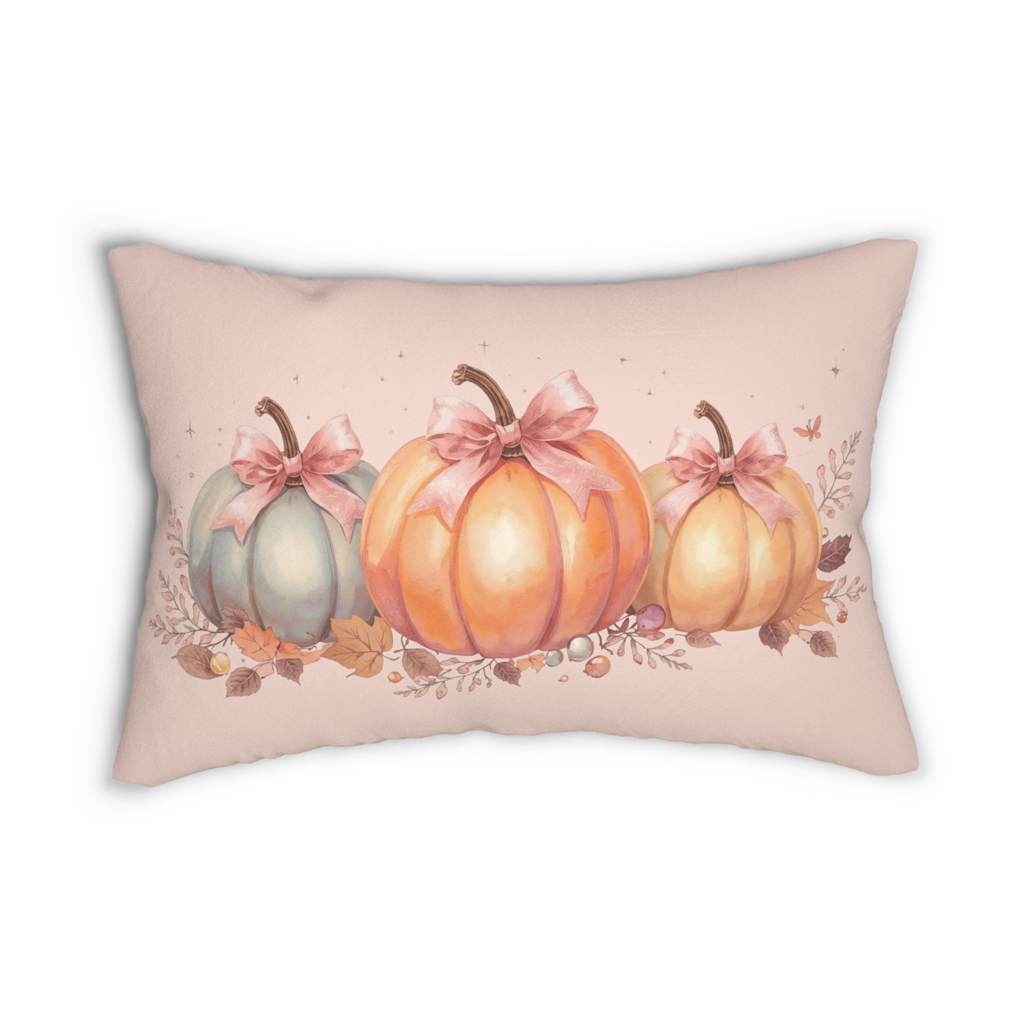 Blush Pink Velvet Coquette Pumpkin Throw Pillow | Ultra-Feminine Fall &amp;amp; Autumn Decor