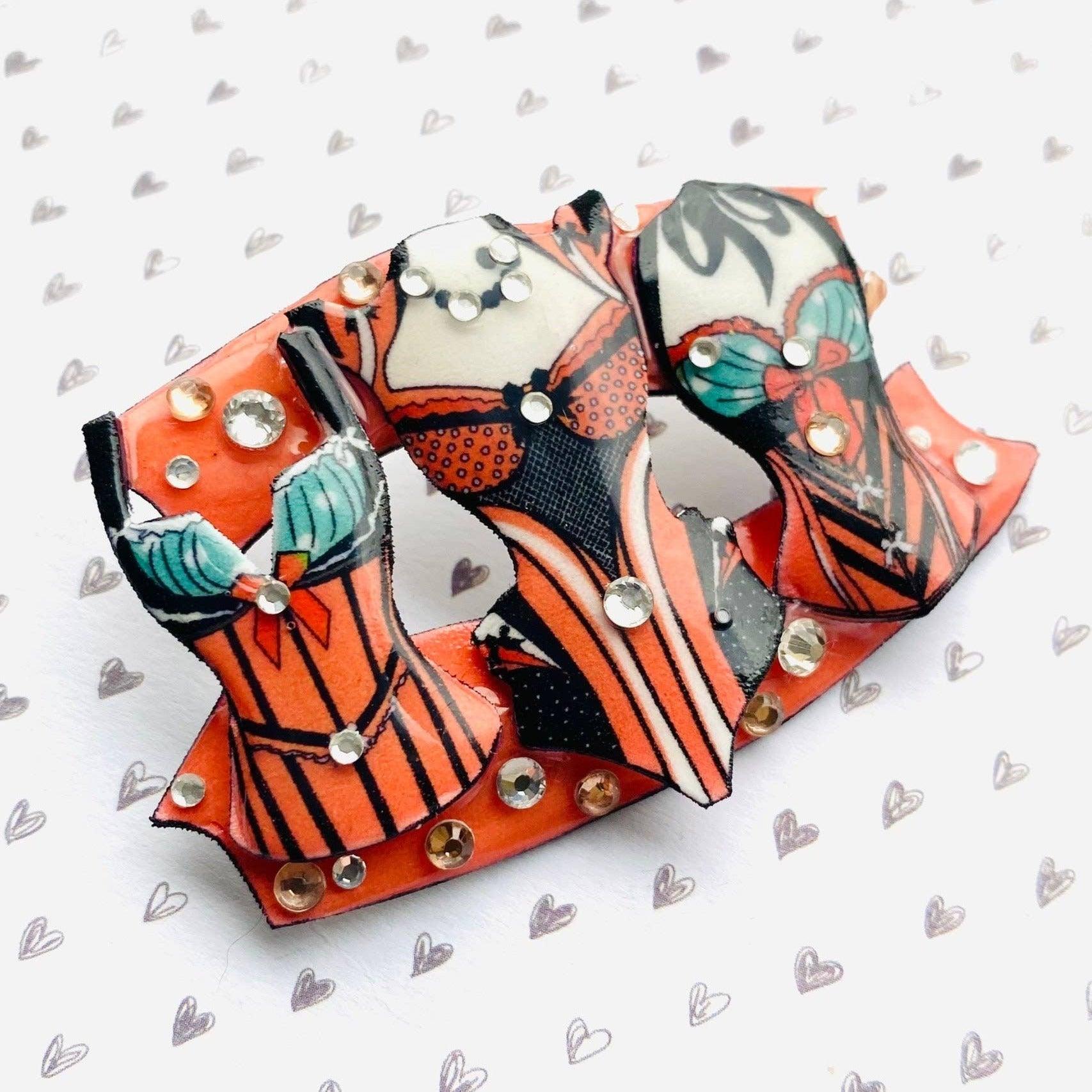 Corset Brooch by Rosie Rose Parker