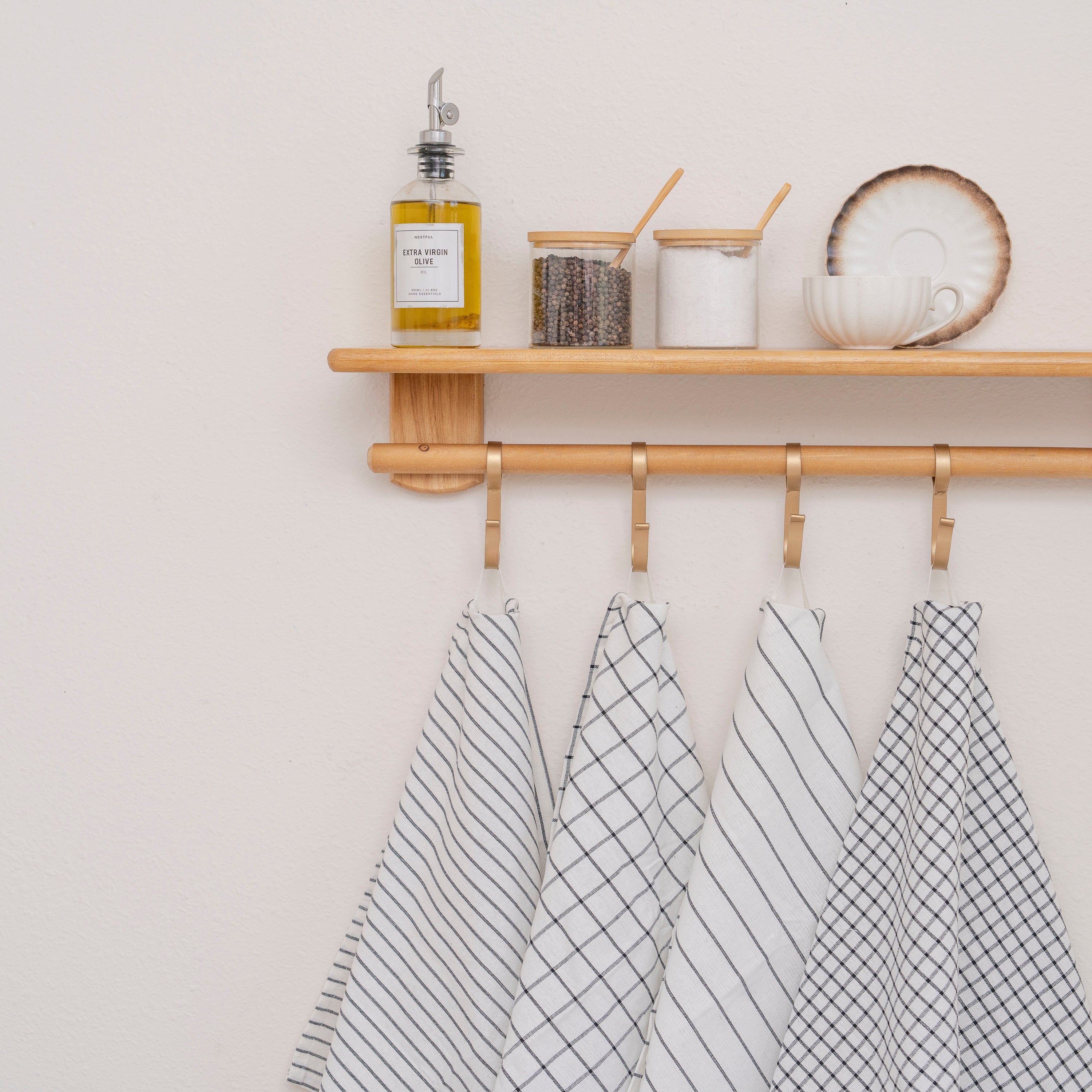 Stripe &amp;amp; Check Kitchen Towel Set