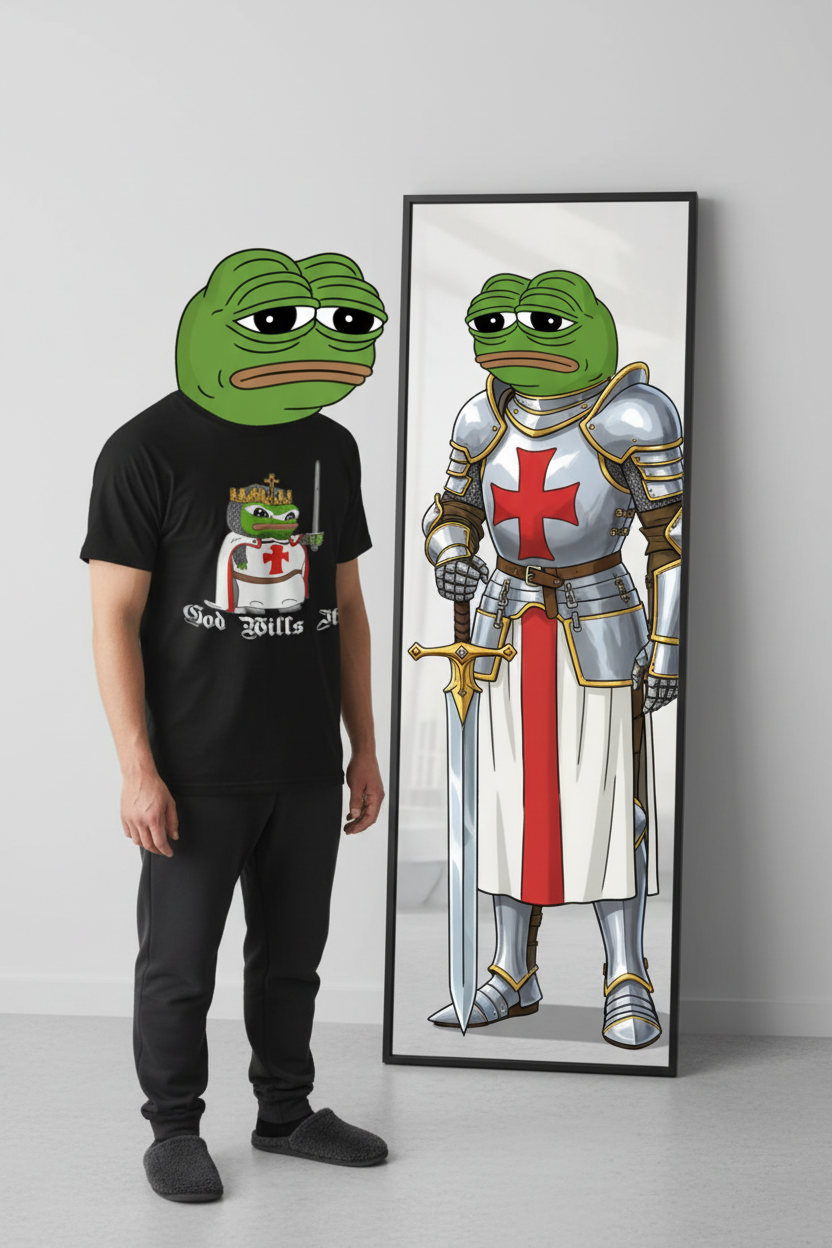 Crusader Pepe &amp;quot;God Wills It&amp;quot; Tee - Deus Vult Meme Shirt - 4LibertyShop.com