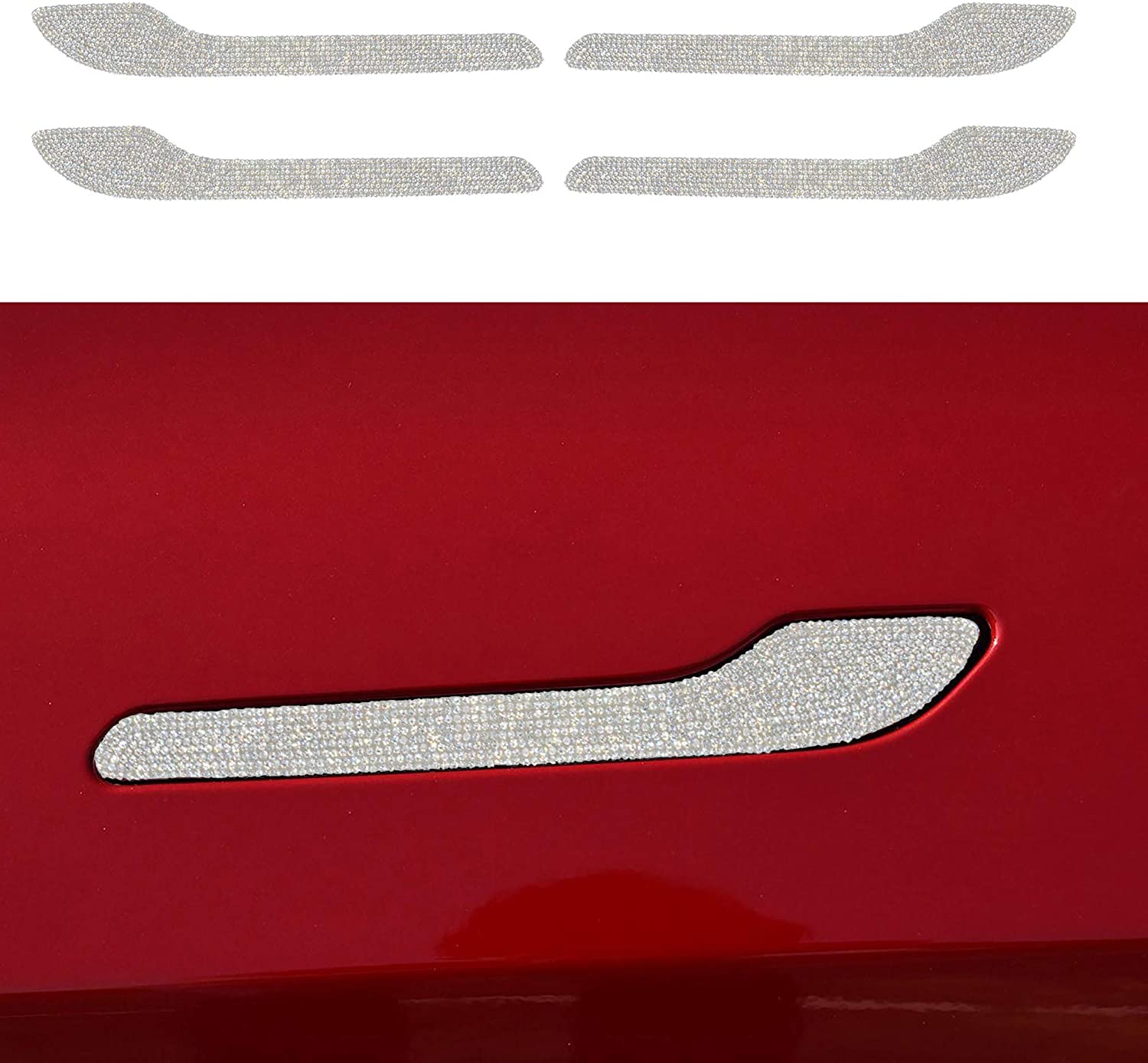 Crystal Door Handle Sticker for Model 3/Y 2017-2024