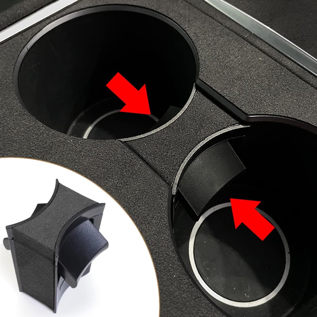 Cup holder slot limiter for Tesla Model 3/Y