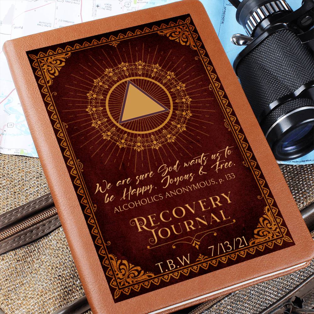 Custom AA Recovery Journal | Inspiring Sobriety | Happy, Joyous &amp;amp; Free