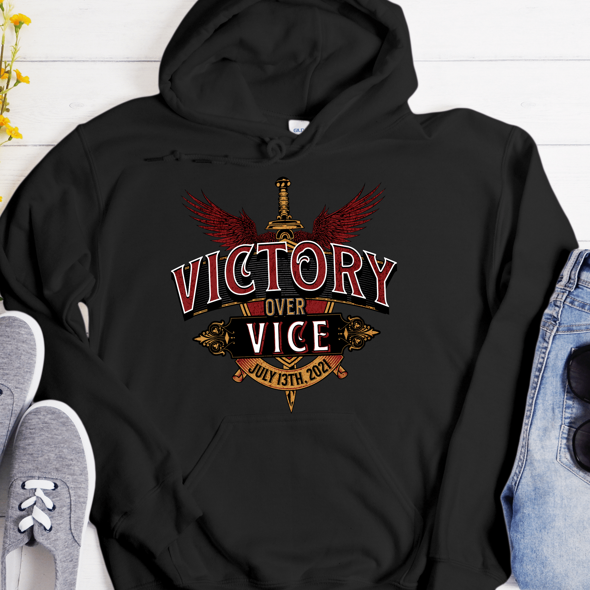 Custom Recovery Hoodie | Inspiring Sobriety | Victory Over Vice