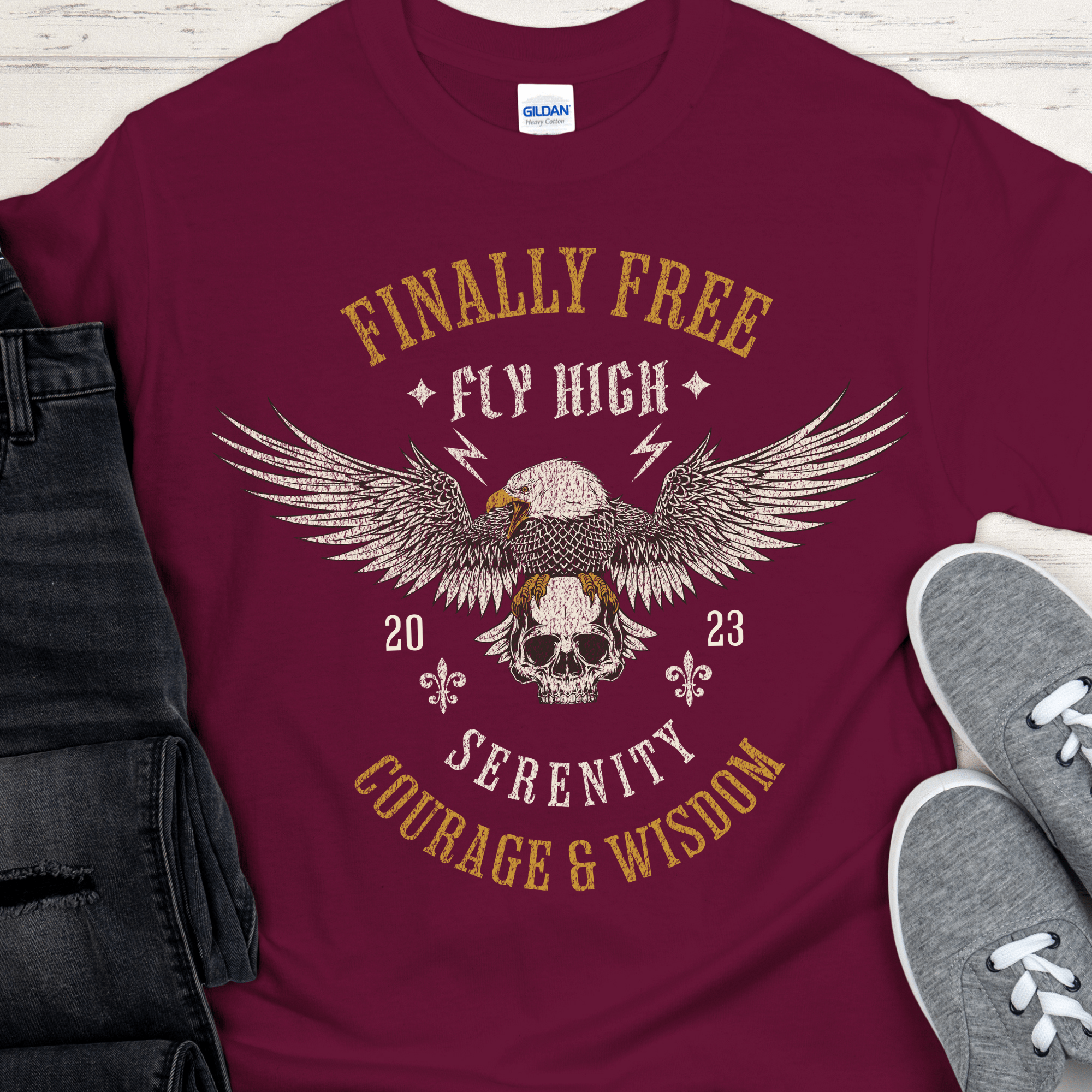 Custom Recovery T-Shirt | Inspiring Sobriety |  Finally Free