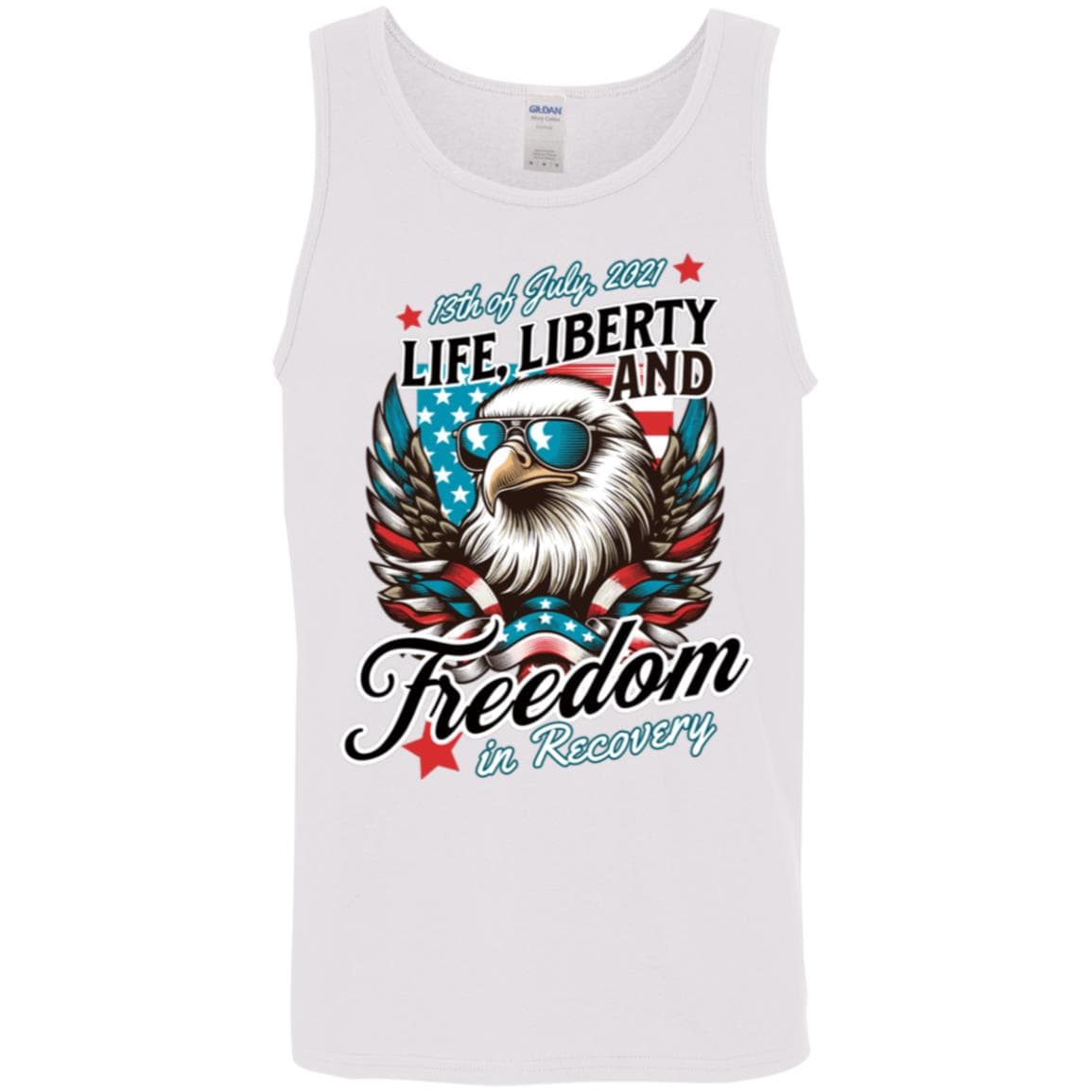 Custom Recovery Unisex Tank | Inspiring Sobriety |  Life, Liberty &amp;amp; Freedom