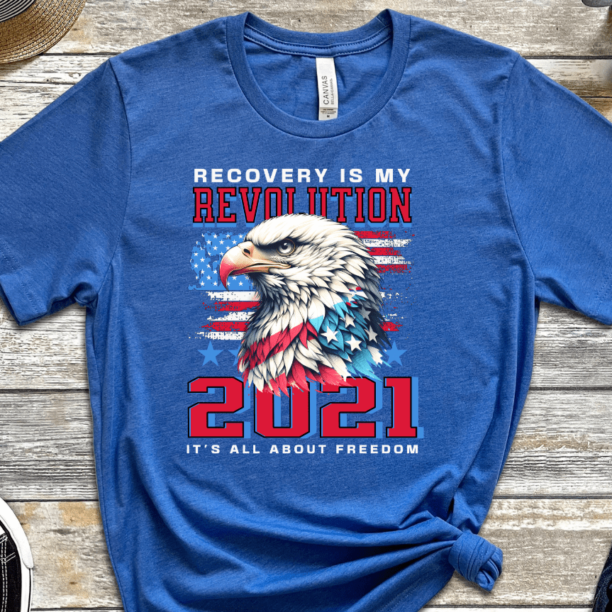 Custom Vintage Recovery T-Shirt | Inspiring Sobriety |  Recovery is My Revolution