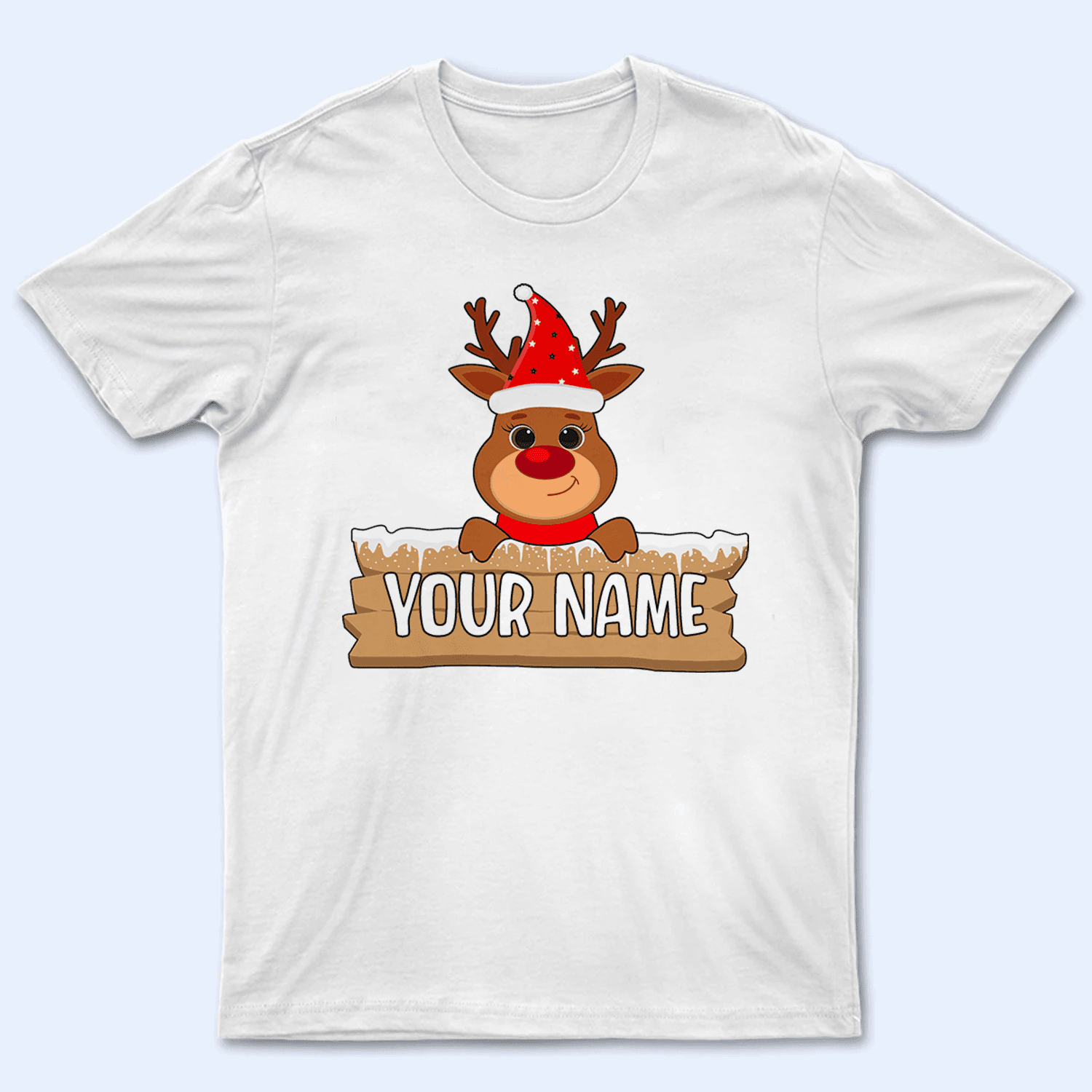 Cute Reindeer Christmas - Personalized Custom T Shirt - Birthday, Loving, Funny Gift for Grandma/Nana/Mimi, Mom, Wife, Grandparent