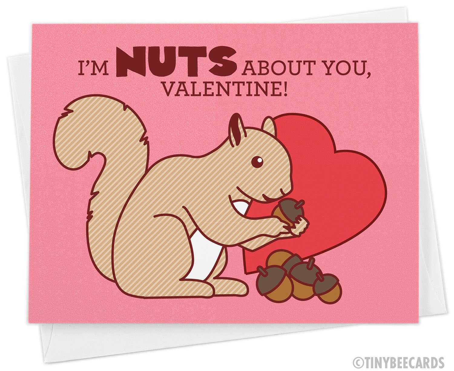 Cute Valentine Card &amp;quot;Nuts About You&amp;quot;